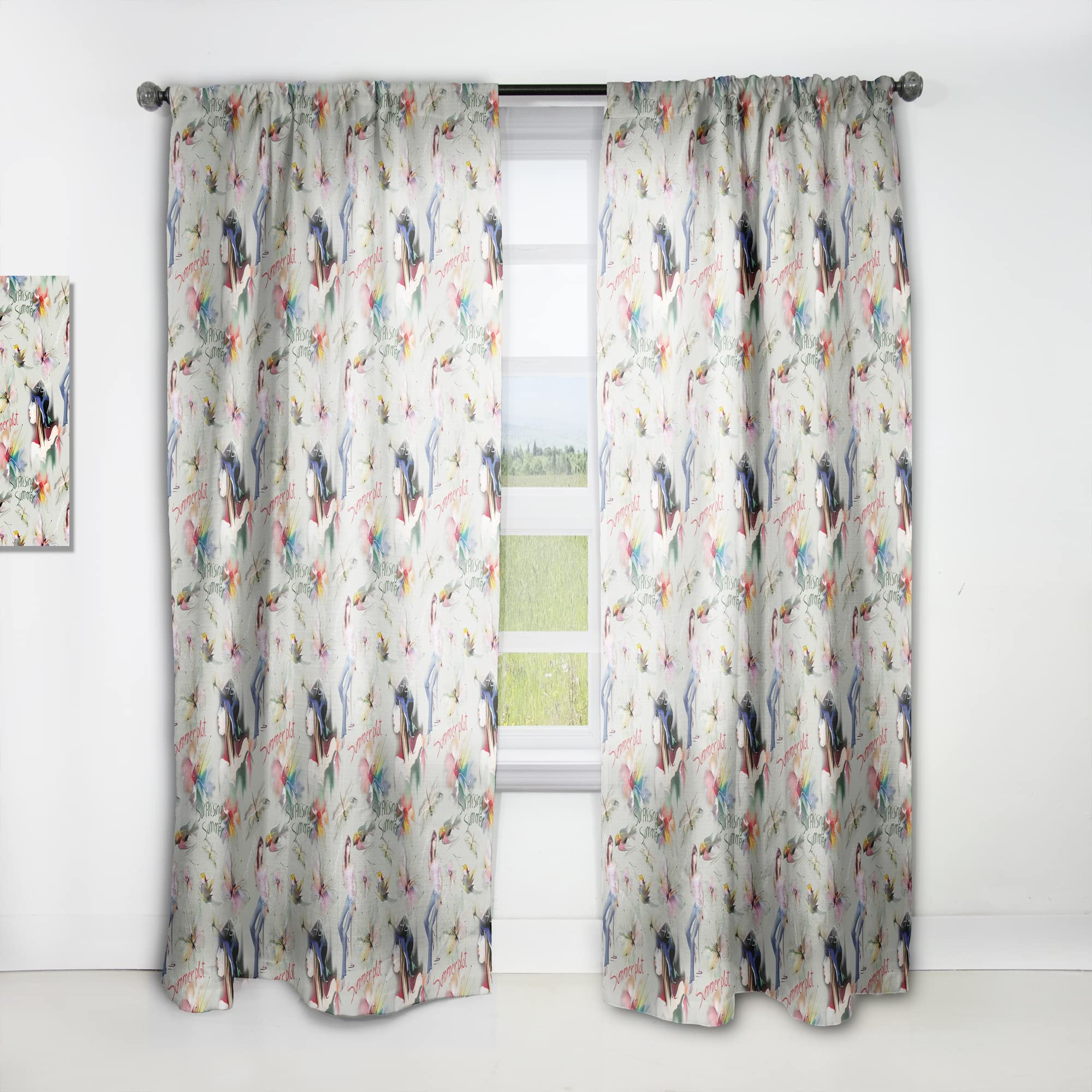 Curtains 'Sweet Girl Summervibes' Curtains for Bedroom, Curtains