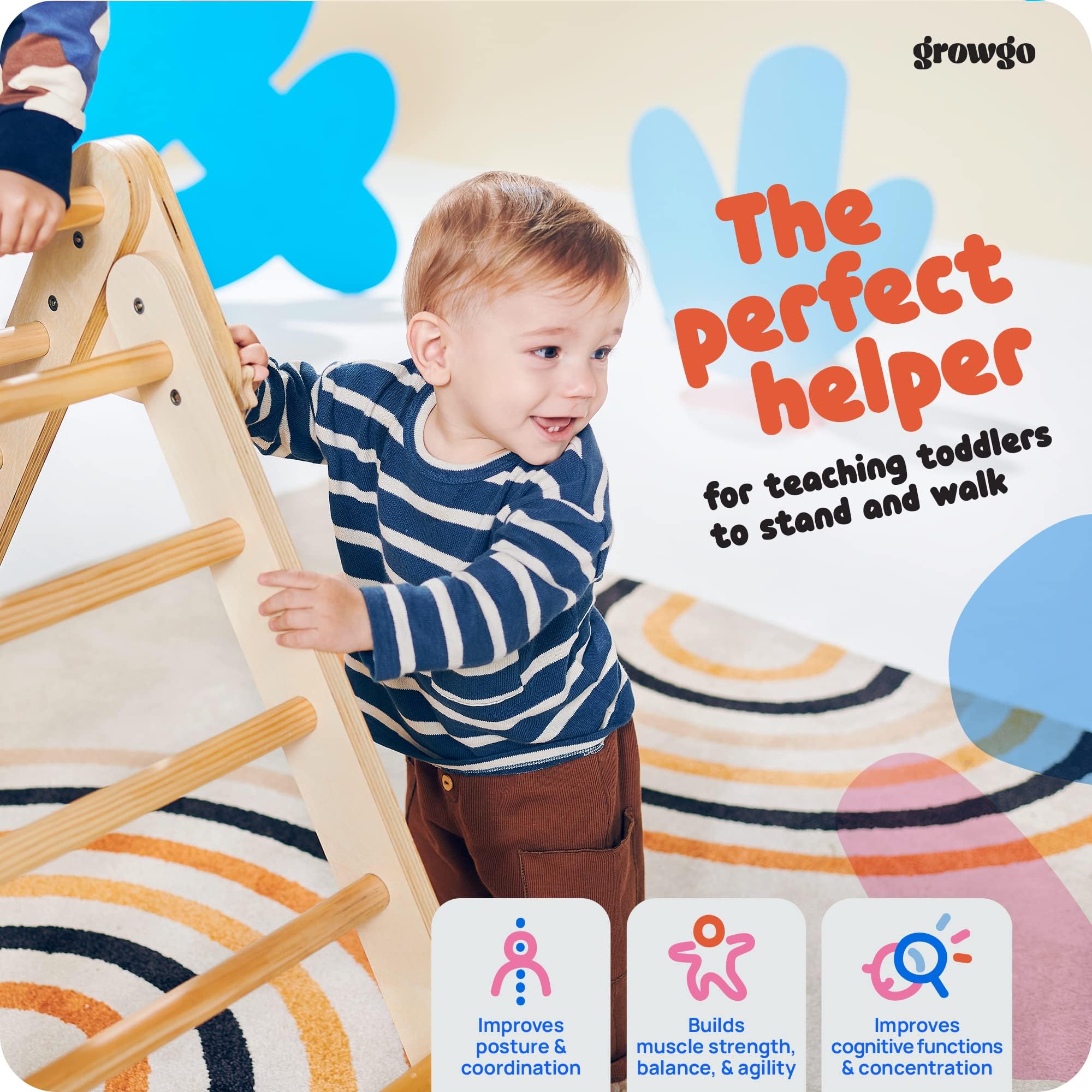 Pikler Triangle Climber with Ramp and Tent