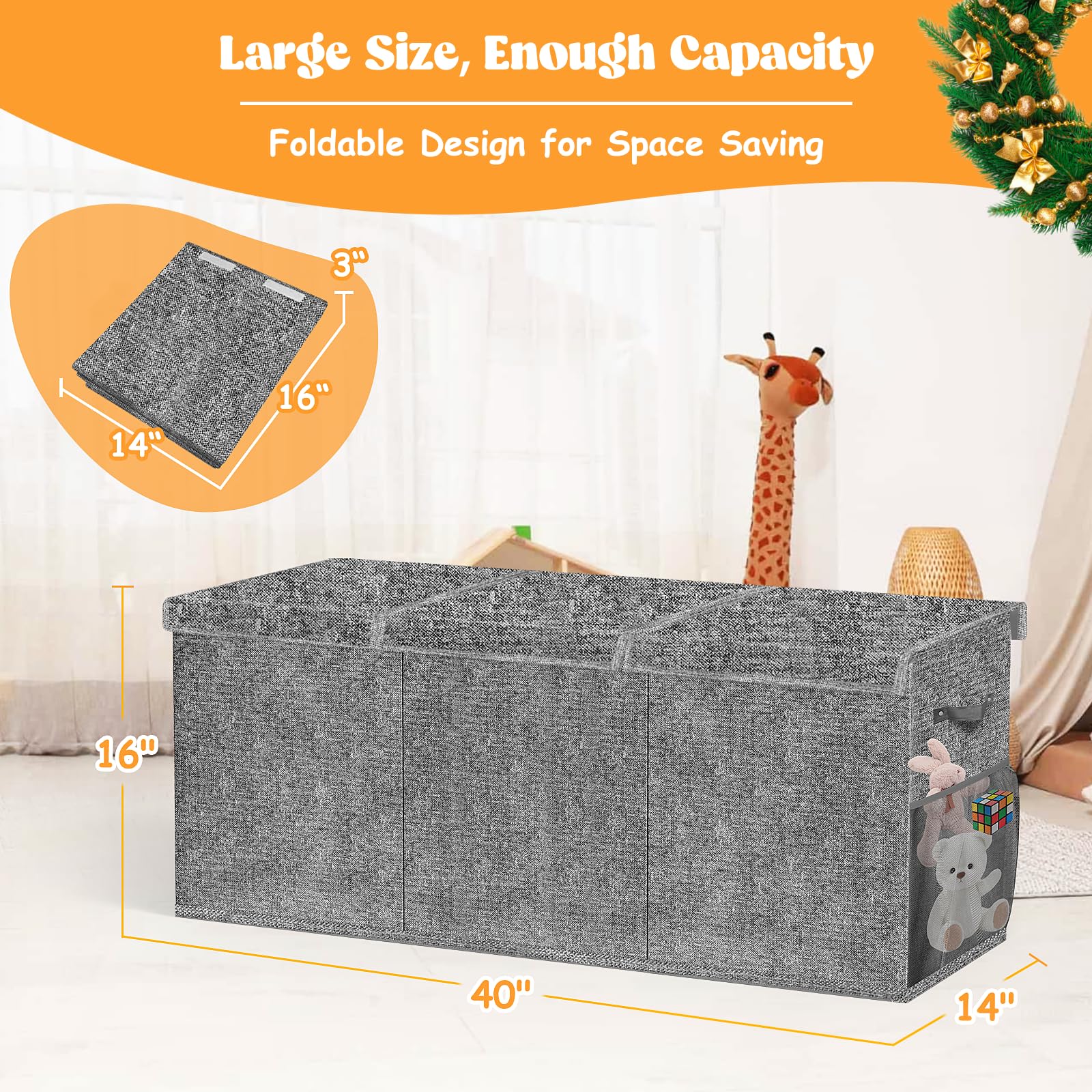Extra Large Toy Storage Box with Lids