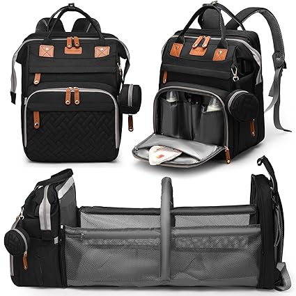 Diaper Bag Backpack with Changing Station, Large Diaper