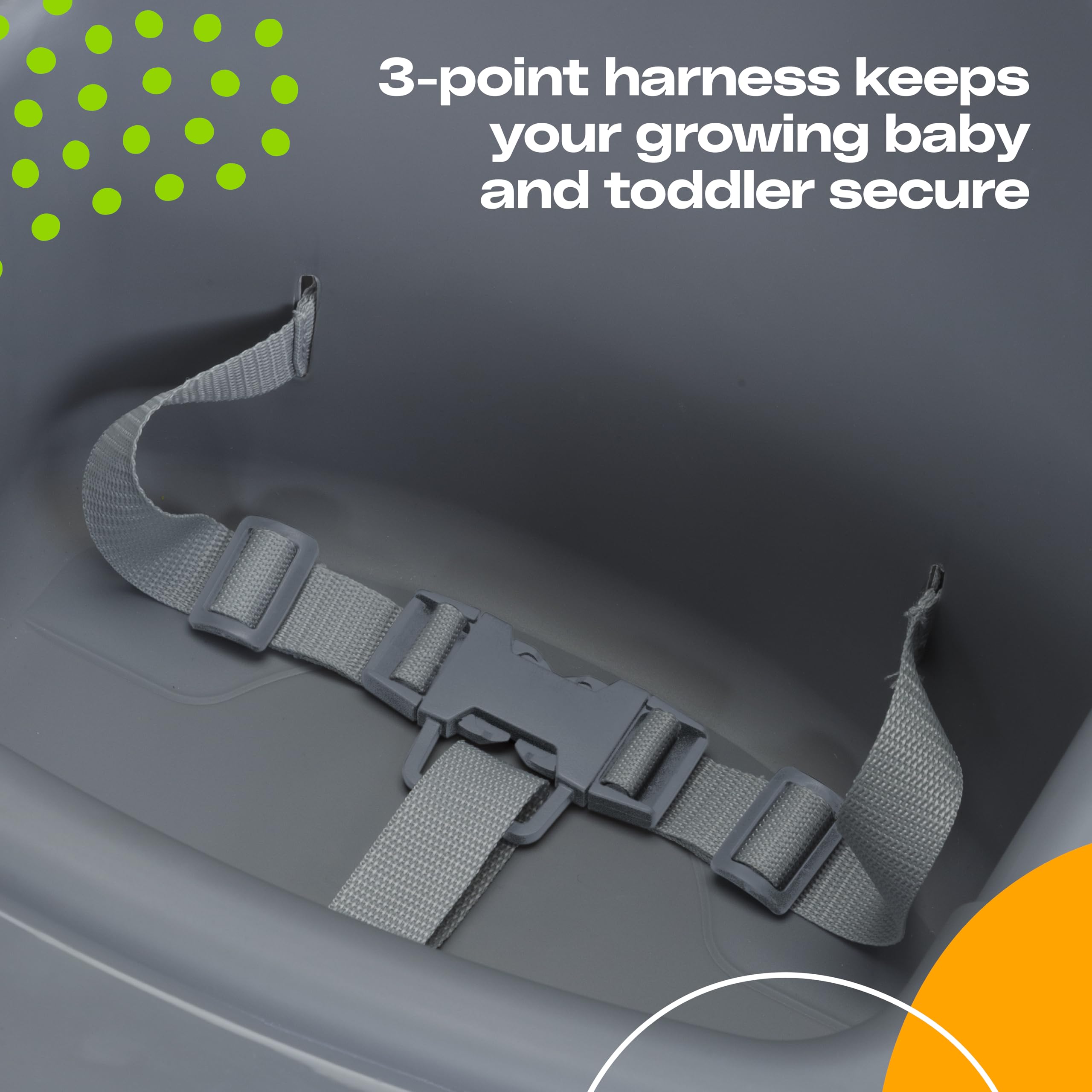Lightweight Portable High Chair with Adjustable Tray and Footrest