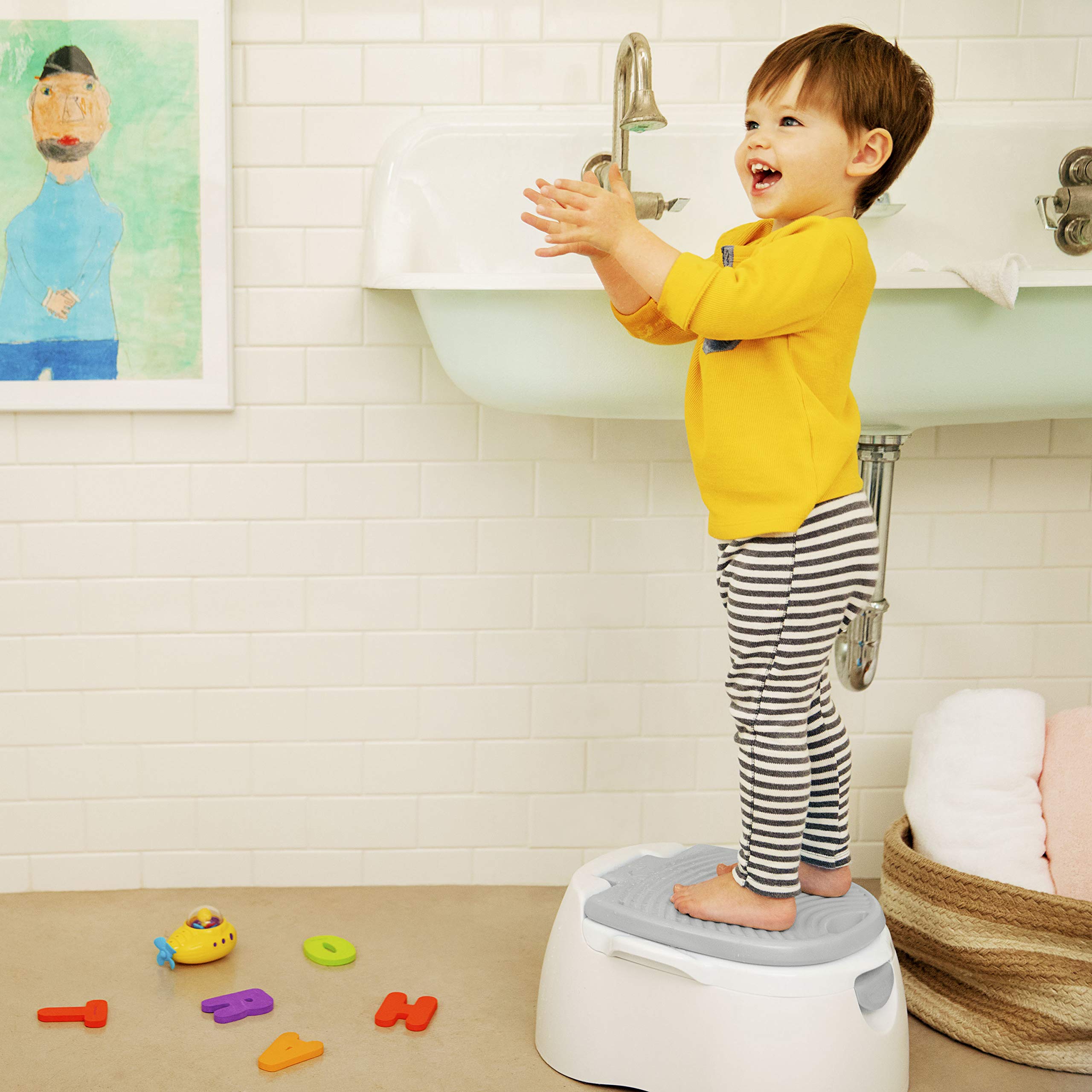 Hammer Multi-Stage 3-in-1 Potty Seat, (Potty Chair, Trainer Ring and Step Stool), Grey