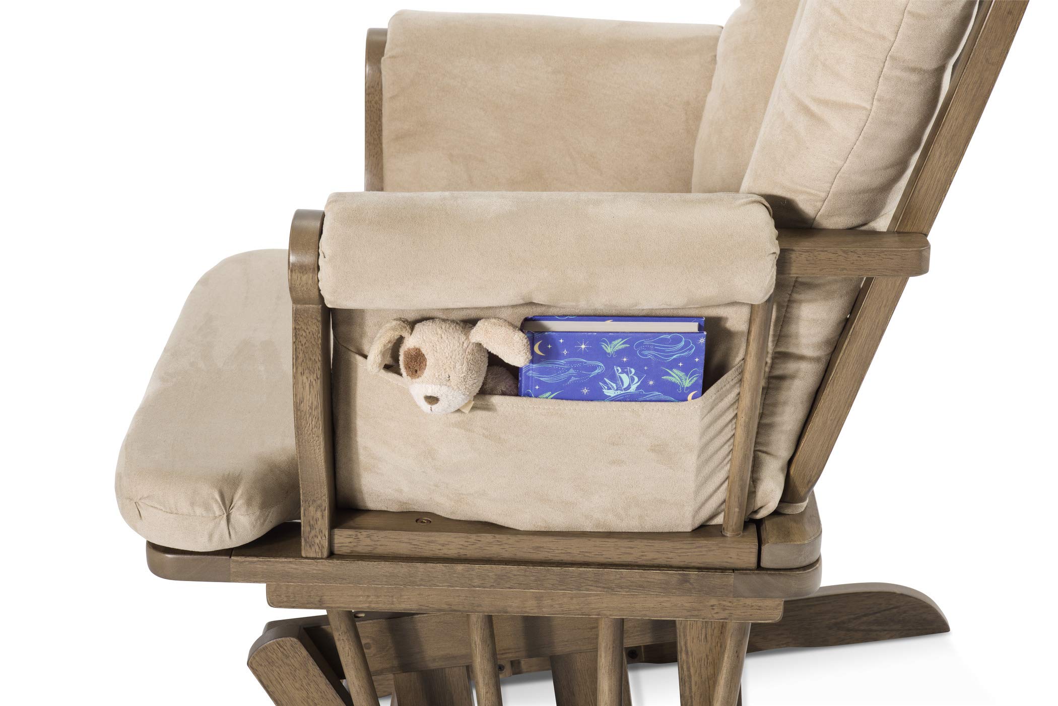 Nursery Glider and Ottoman Set with Storage Pockets