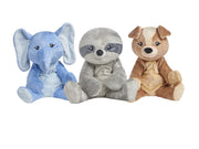 3-Pack Sam The Sloth, Emory The Elephant