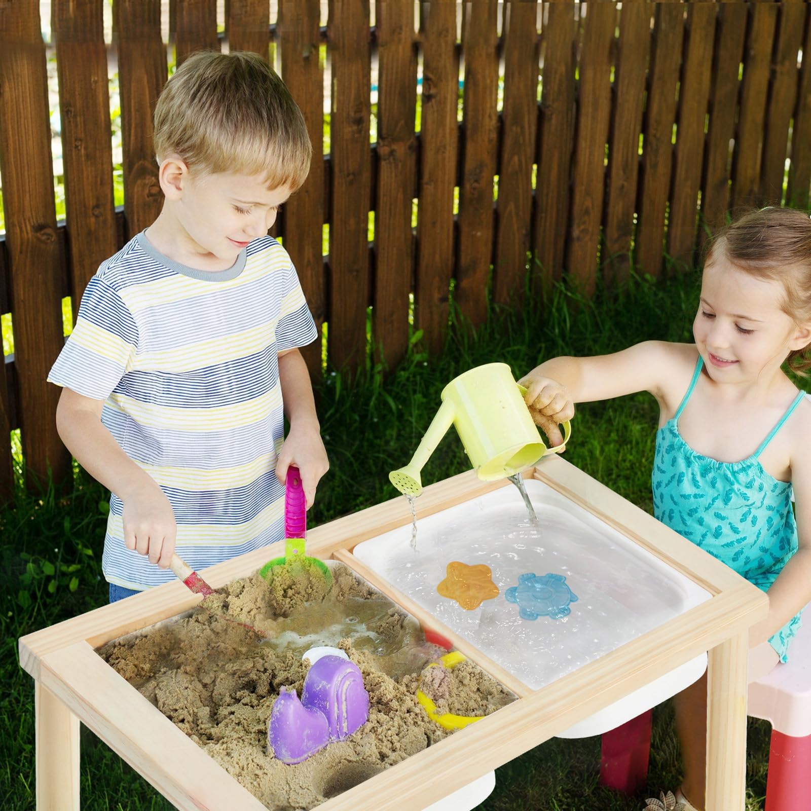 Kids Sensory Activity Table with Storage Bins