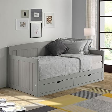 Harmony Wood Daybed, Single, White Brazilian Pine Trundle