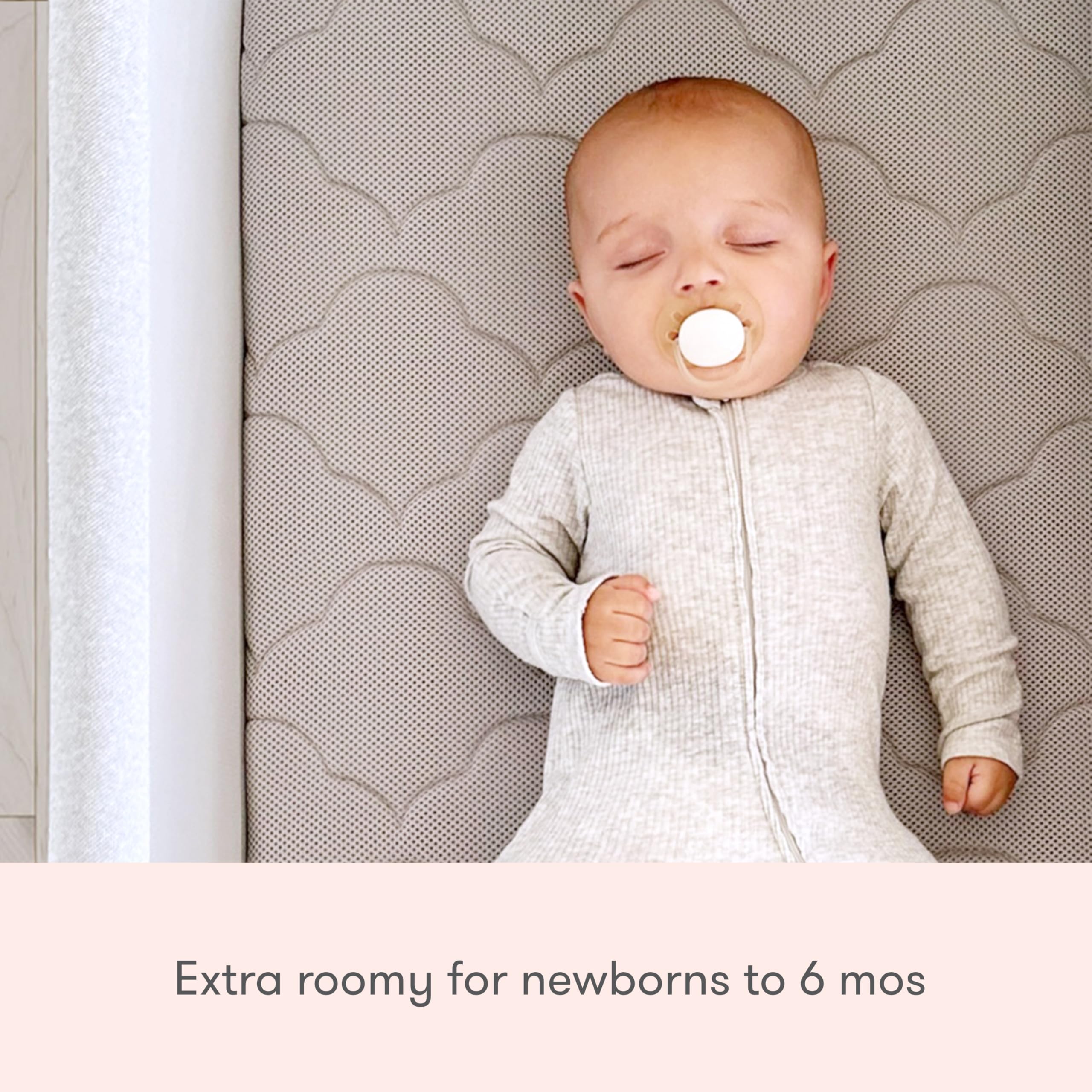 Breathable Bassinet with Mesh Walls and Storage