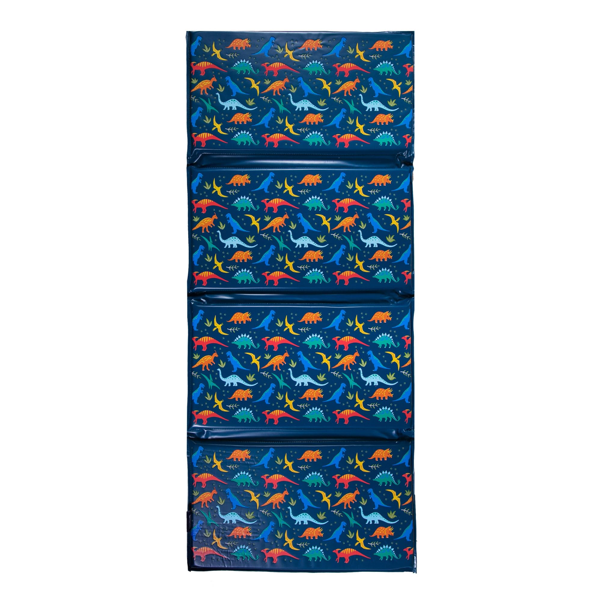Wildkin Kids Vinyl Nap Mat – Foldable, Durable Rest Mat for Daycare & Preschool - Jurassic Dinosaurs