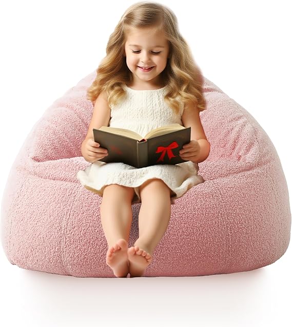 Chair Memory Foam Filled Kids Chairs Toddler Soft Sherpa Beanbag