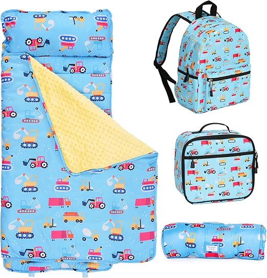 Mat with Matching Backpack & Lunchbox, Kids Sleeping Bag with Removable