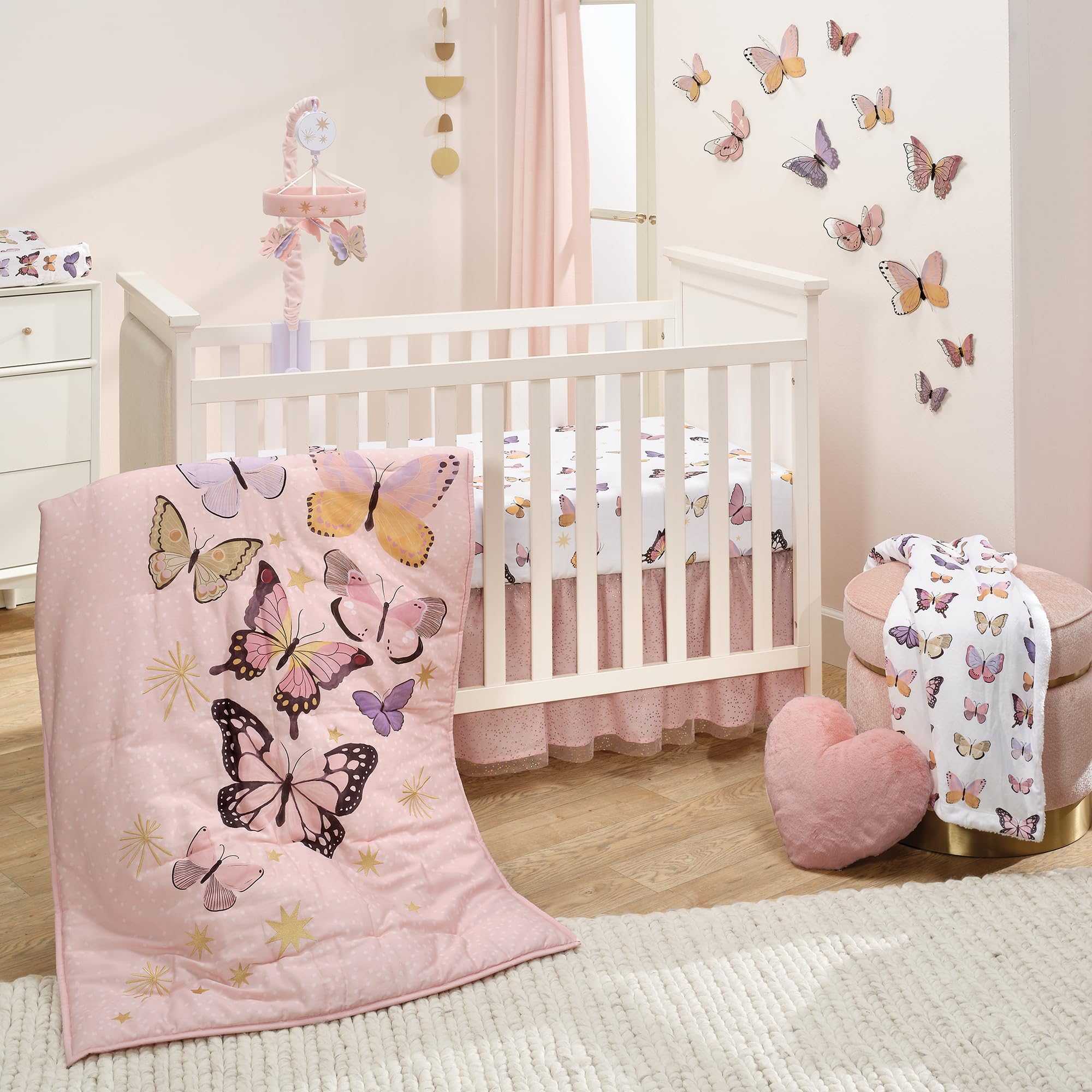 Musical Baby Crib Mobile with Butterflies