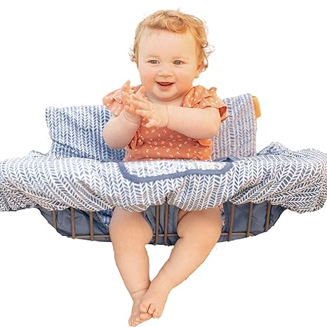 2-in-1 Cushy High Chair Cover and Shopping Cart Cover for Baby, Comfortable Cover