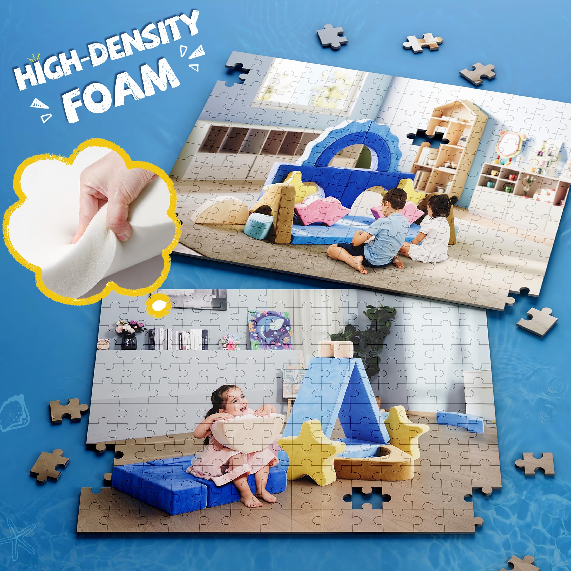 Modular Kids Play Couch - Sea Theme