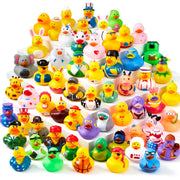 Pcs Rubber Ducks, Random Assortment Ducks Bulk with Mesh Carry Bag