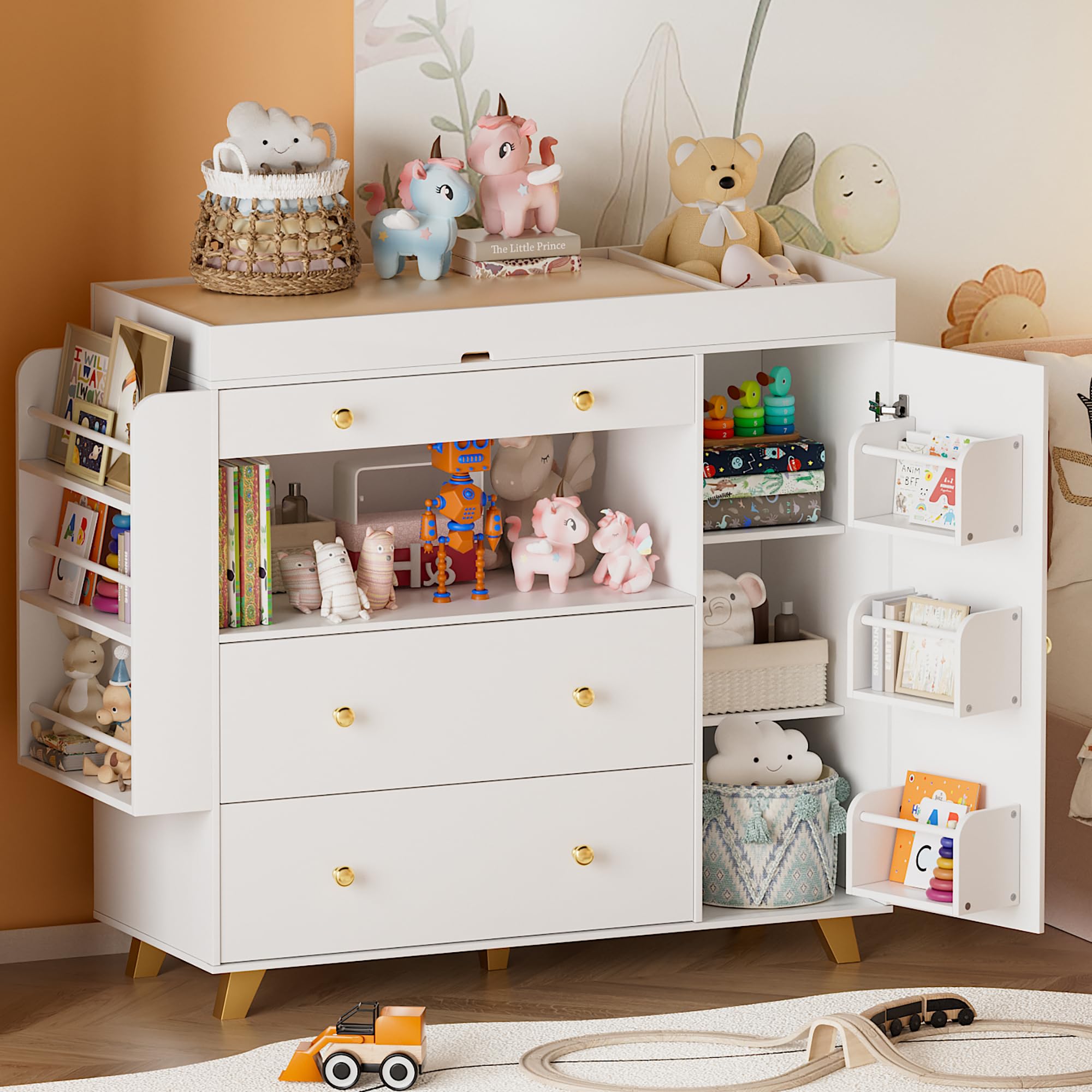 Nursery Dresser with Baby Changing Table