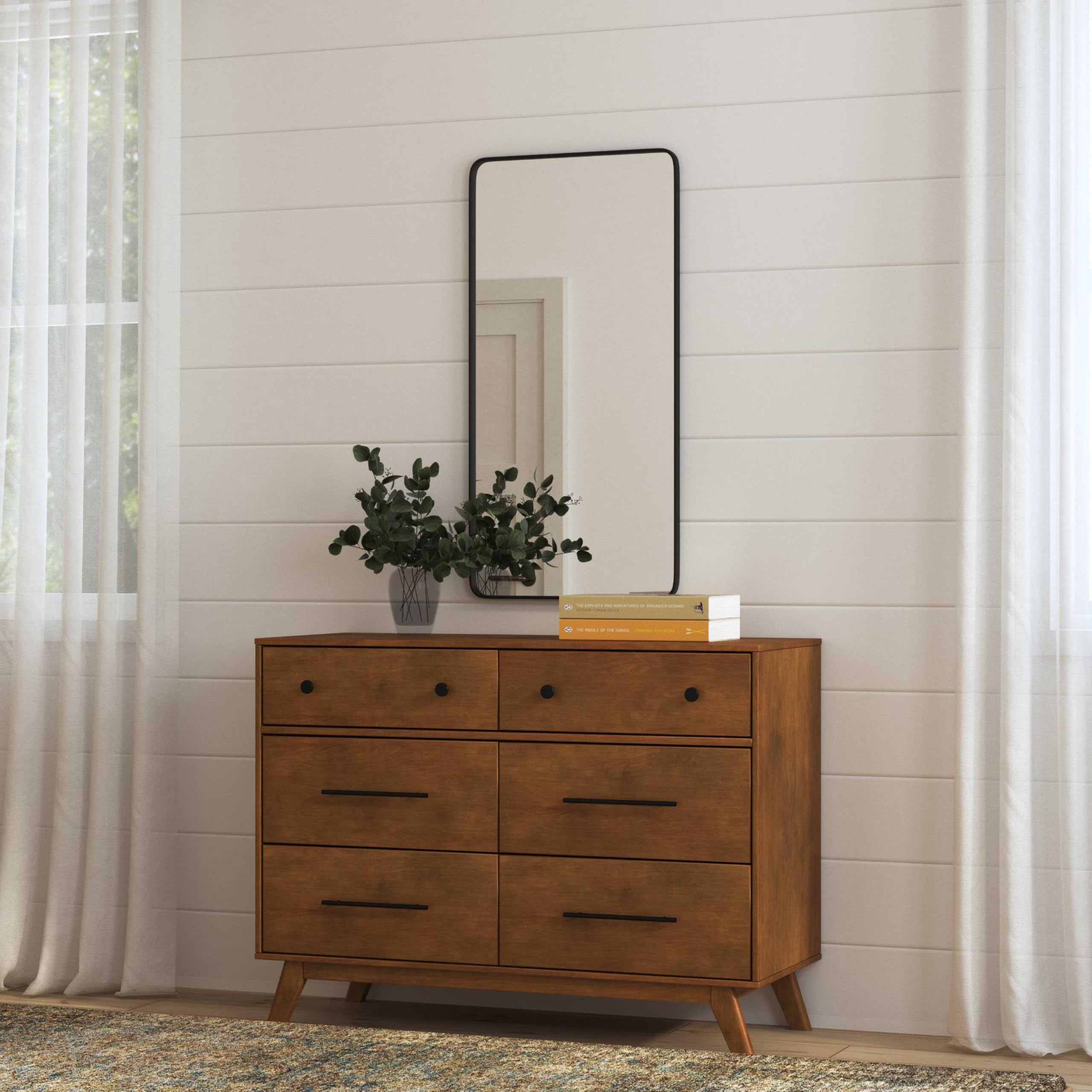 6-Drawer Baby Dresser for Bedroom - GREENGUARD Gold s -Dresser for Kids Bedroom, Living Room, Nursery -Walnut