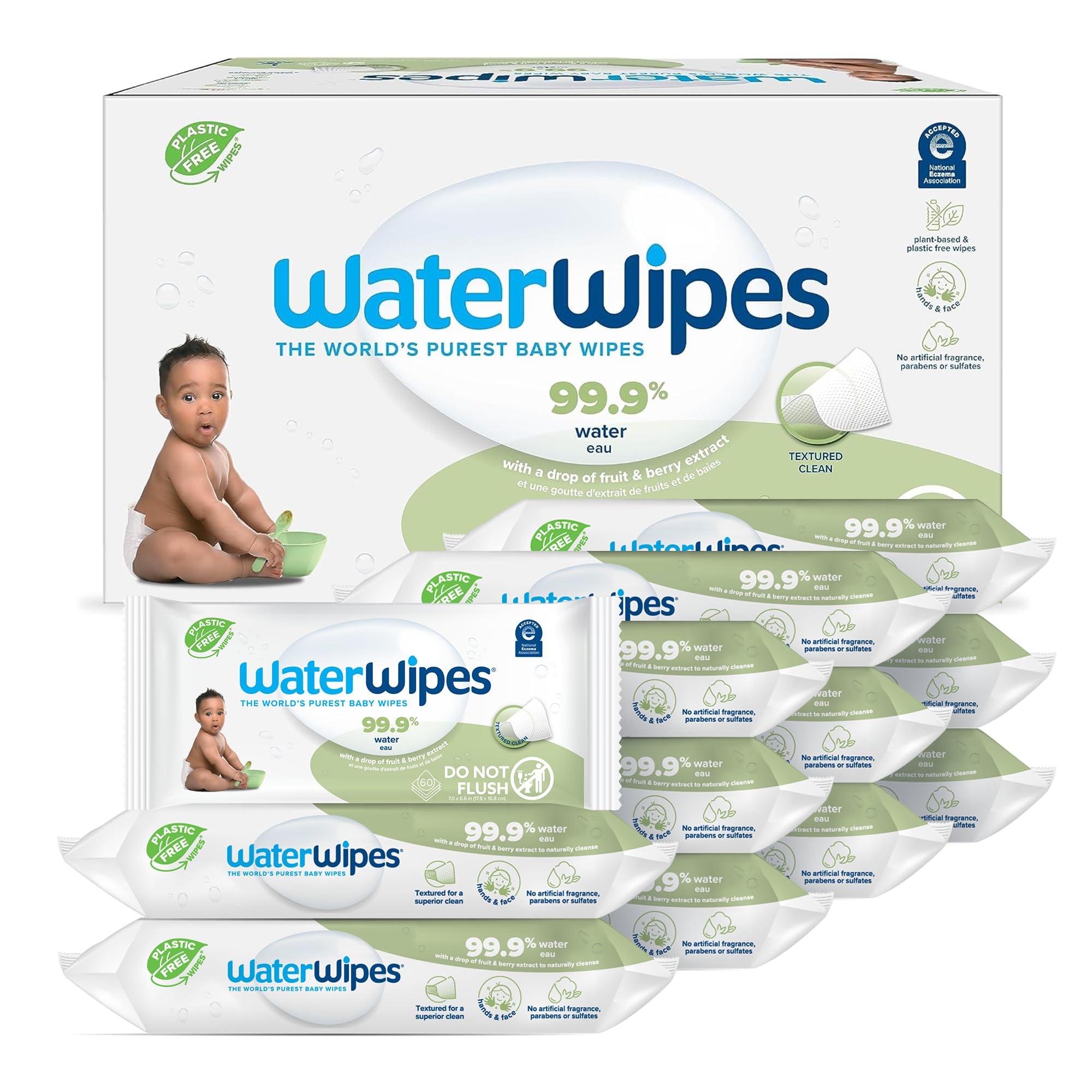 Sensitive+ Baby & Toddler Wipes, 3-In-1 Cleans