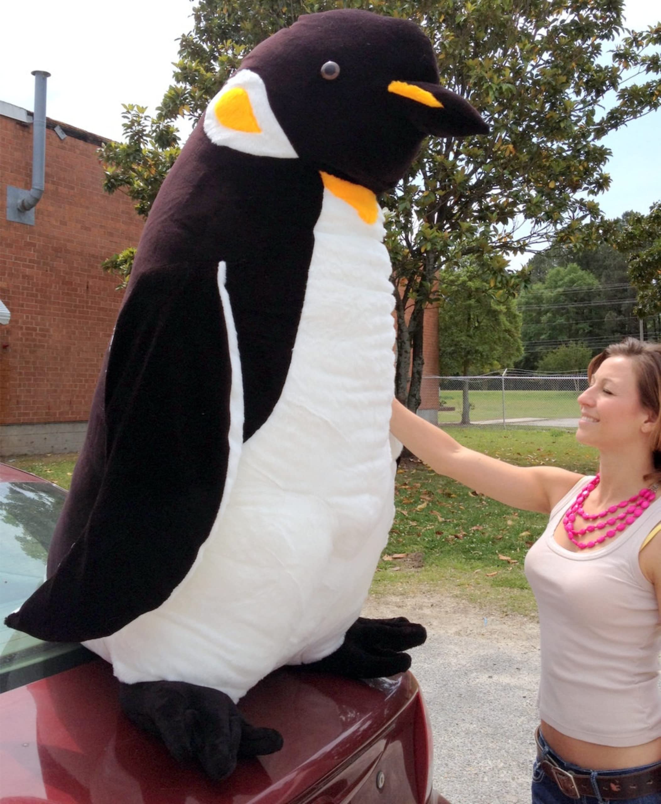Stuffed Penguin Weighs 30 pounds 60 inches 5 feet Tall Made in USA Giant Stuffed Animal