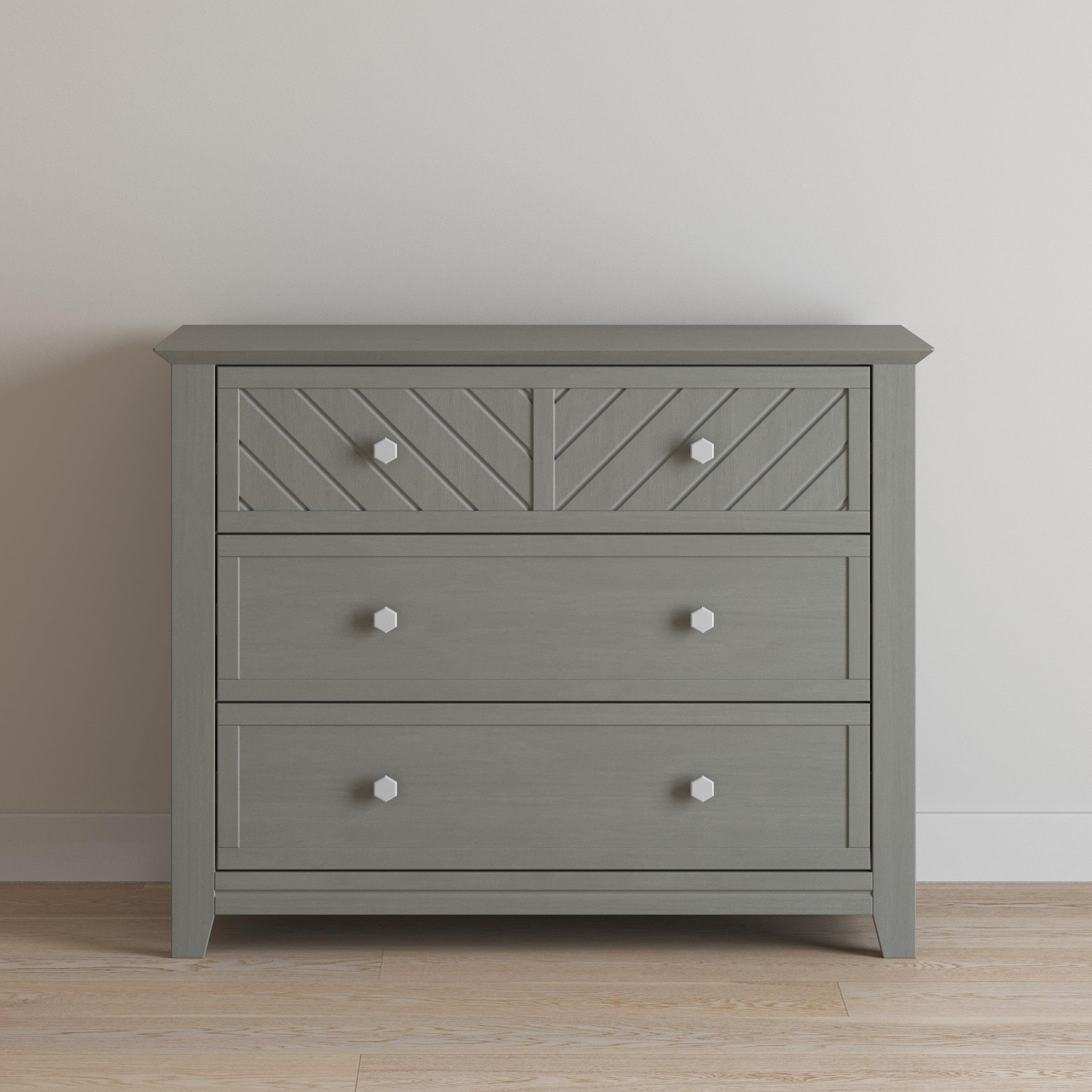 Wooden Toy Chest with Safety-Hinged Lid