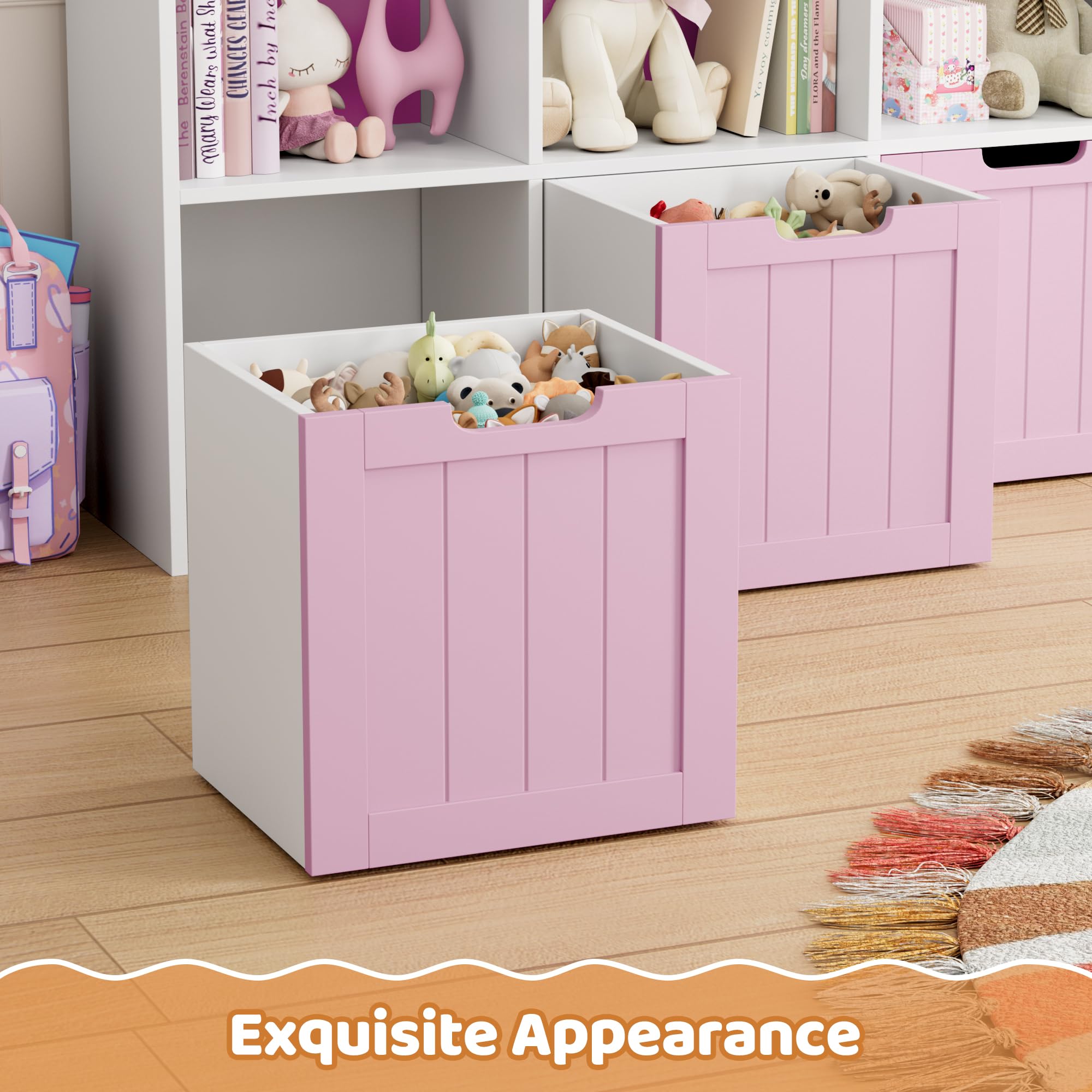 Toy Storage Cabinet with Drawers and Cubbies