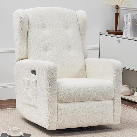 Rocking Recliner Chair, Electric Rocker Nursery Glider Chair