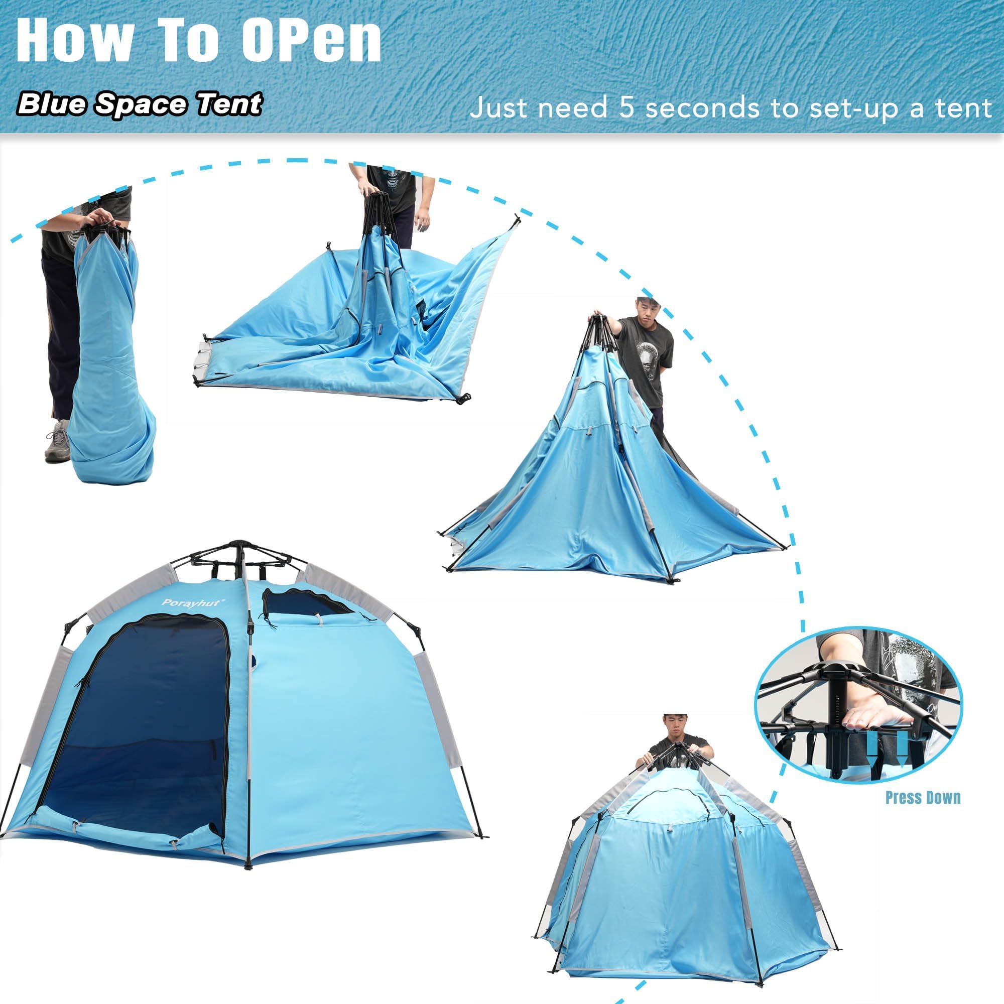 Hexagon Kids Play Tent with LED Lights