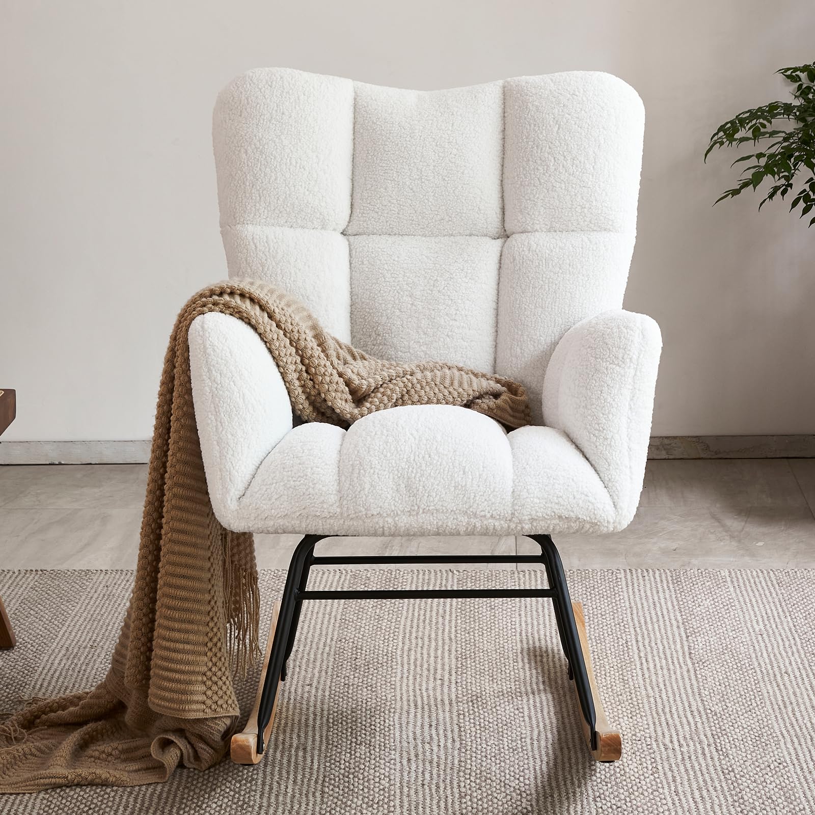 Rocking Chairs, High Back Teddy Glider Rocking Chair,