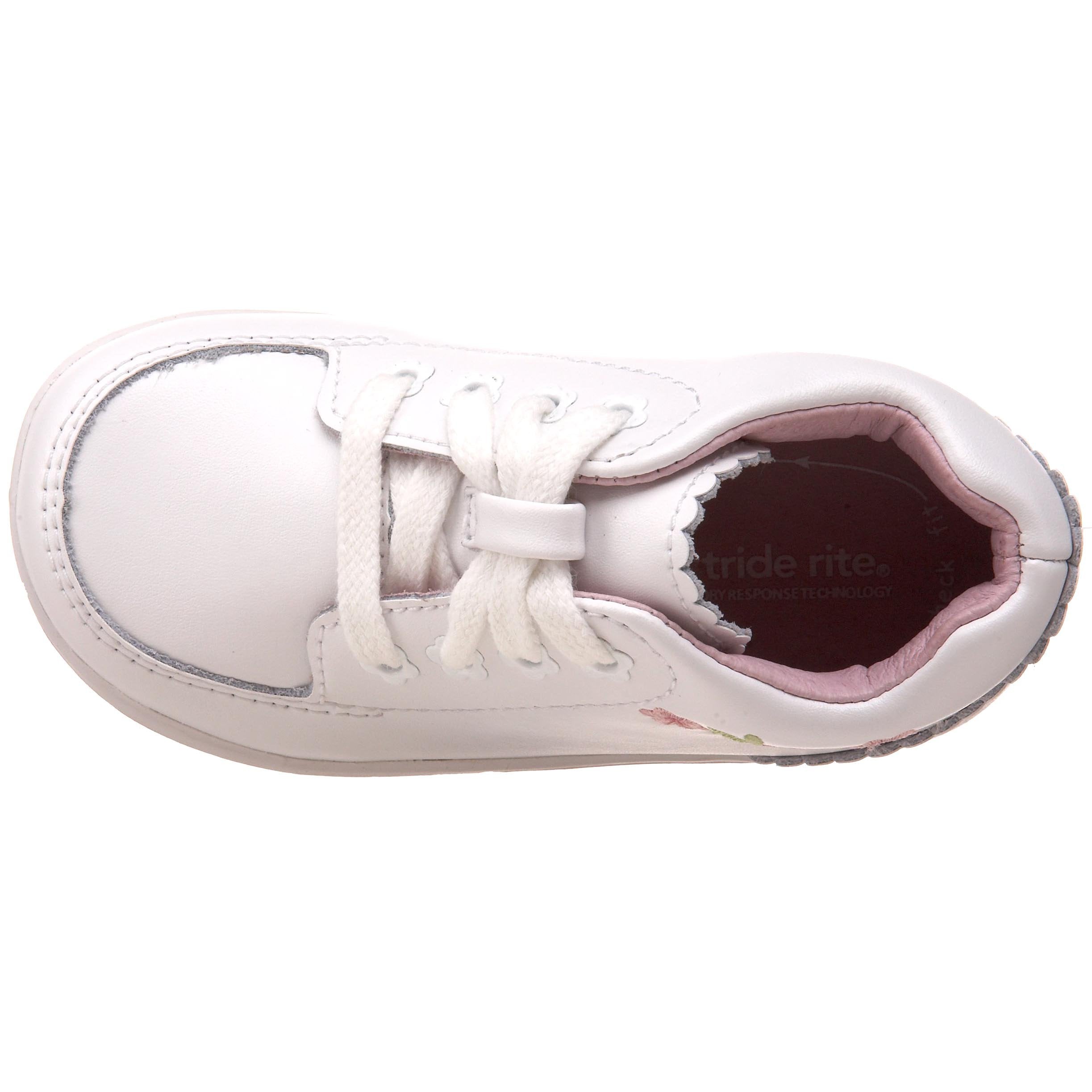 Stride Rite Baby Girls SRT Emilia First Walker Shoe, White, 3.5 Infant