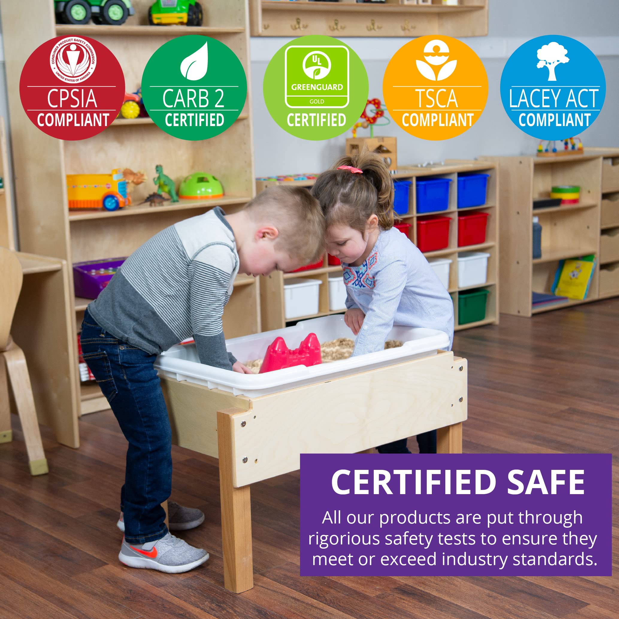 Sand and Water Sensory Play Table with Drainable Tub
