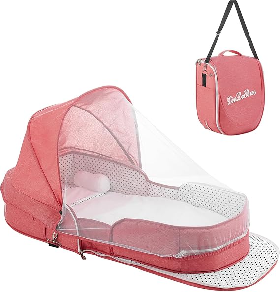 Baby Travel Bassinet Portable Bassinets, Foldable Carry Bag