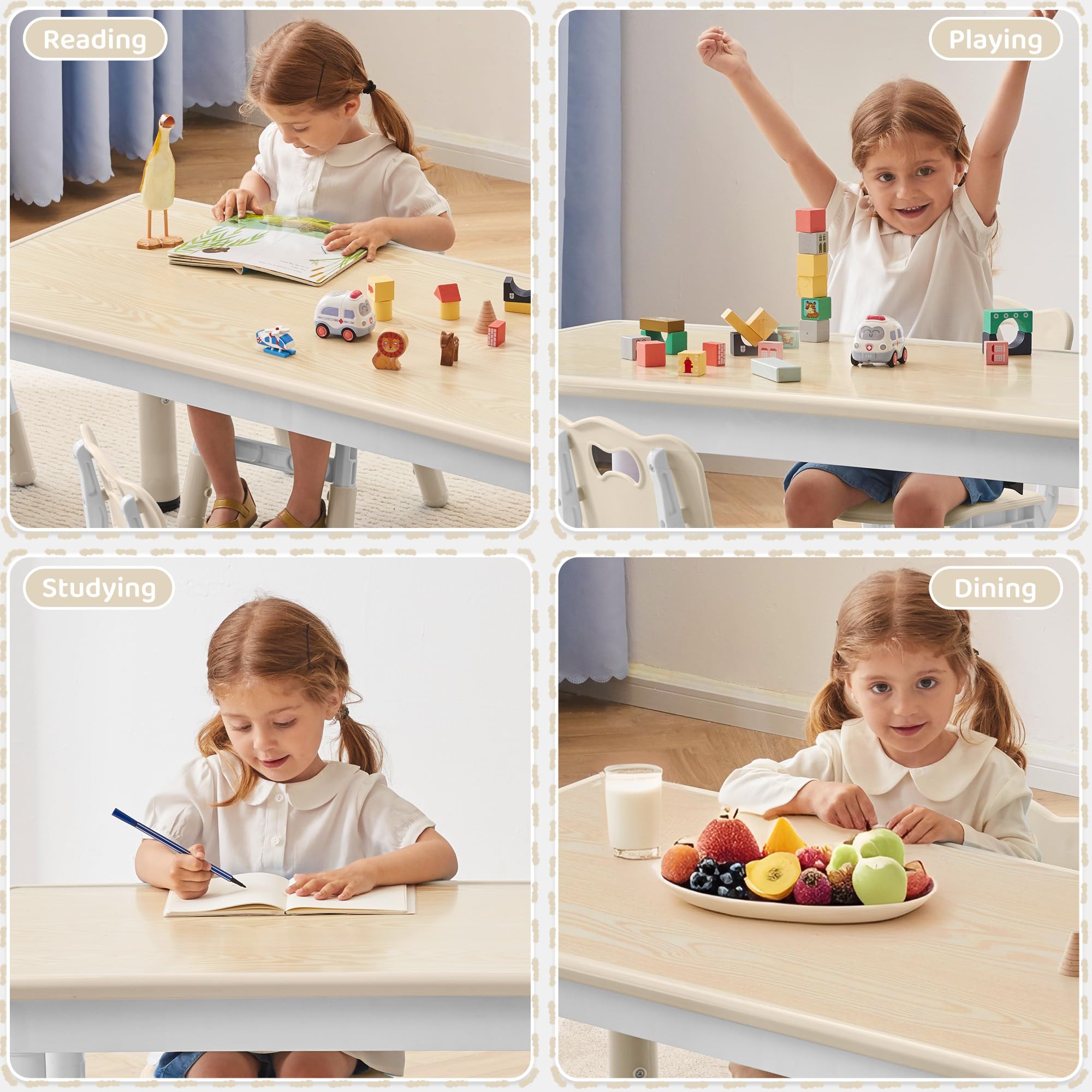 Adjustable Toddler Chairs Set for Ages 2-8