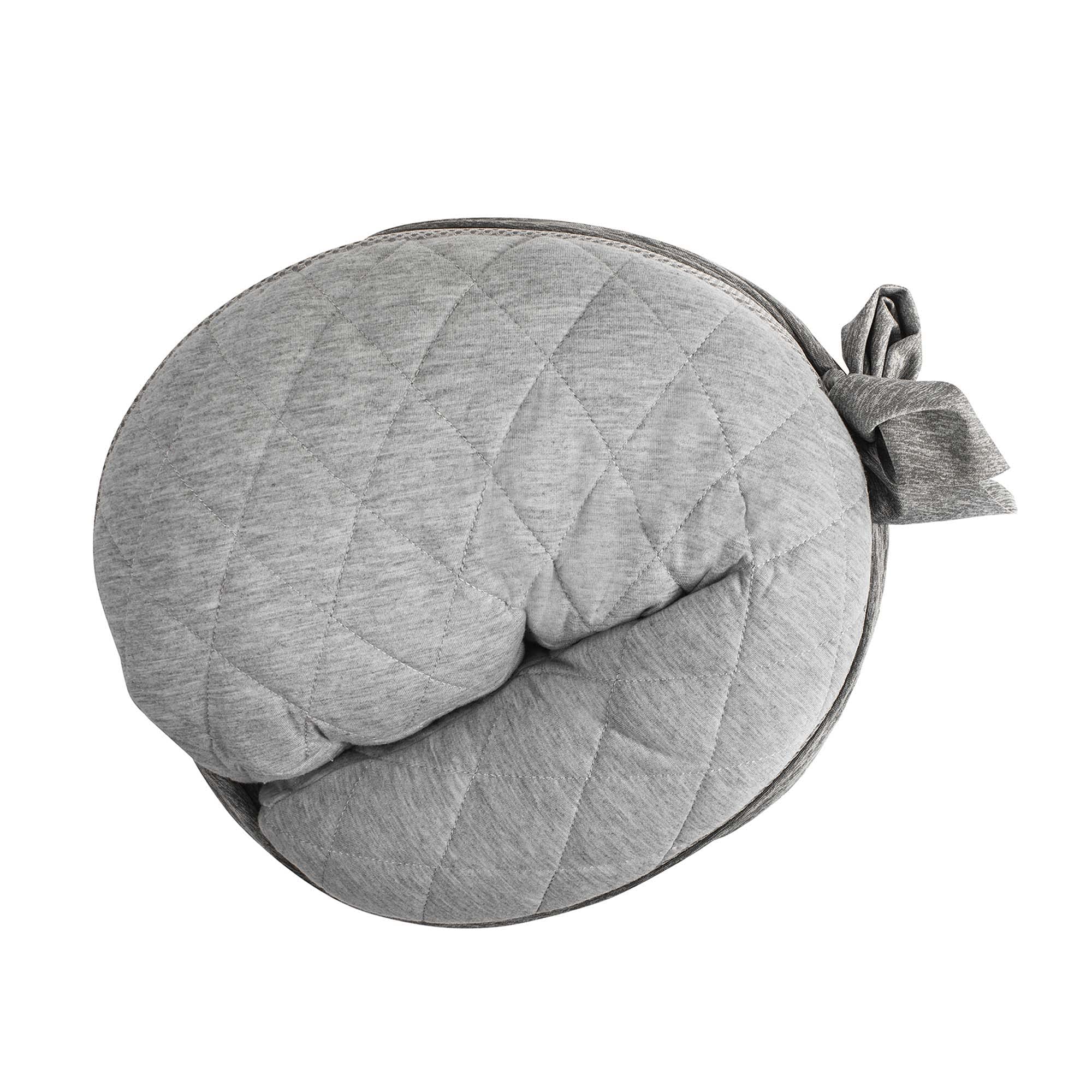 Anywhere Travel Nursing Pillow, Soft Gray, Plus Sized to Petite