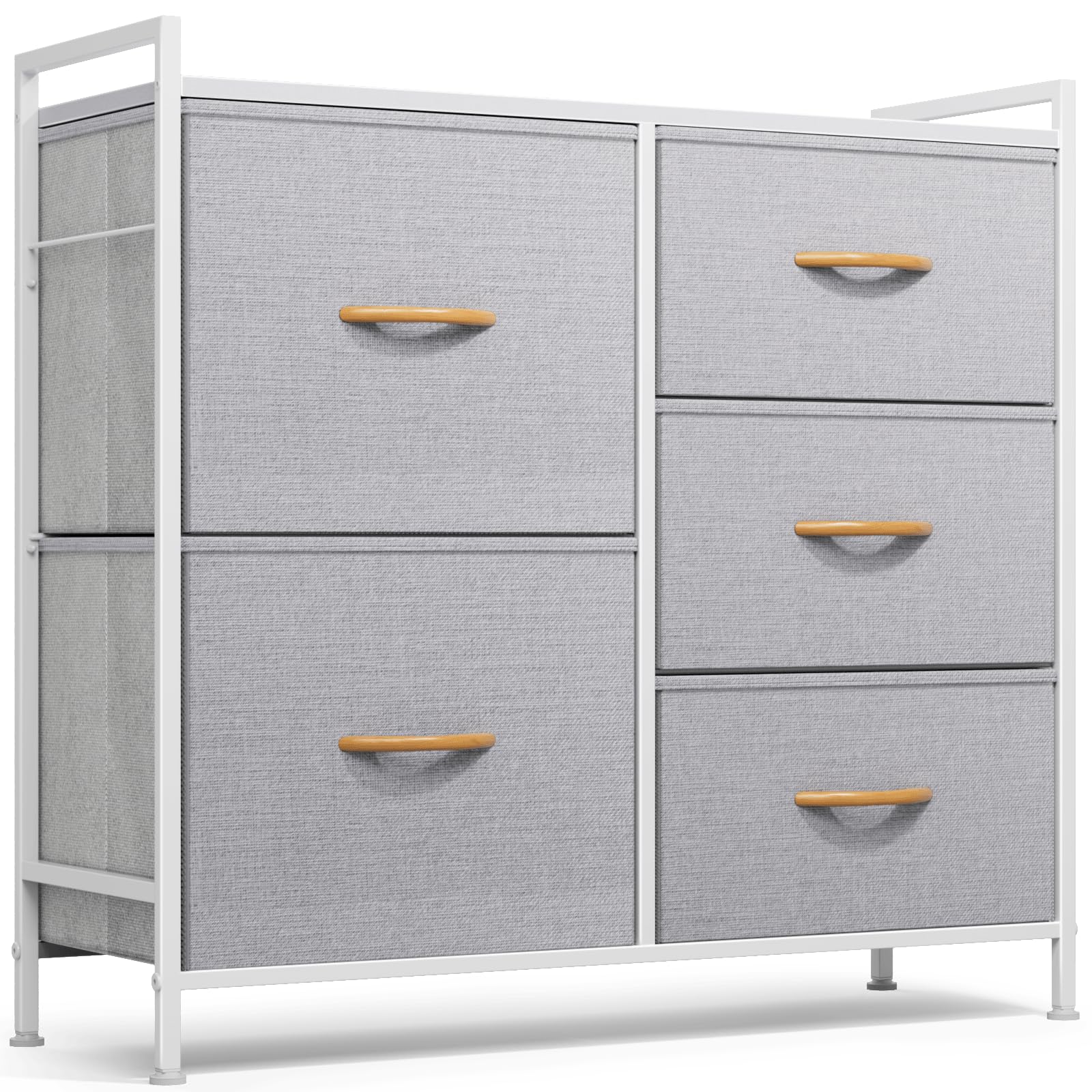 5-Drawer Fabric Dresser Storage Organizer for Bedroom and Closet