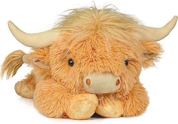 Weighted Highland Cow Stuffed Animals | 4.2 Lbs Weighted Highland Cow