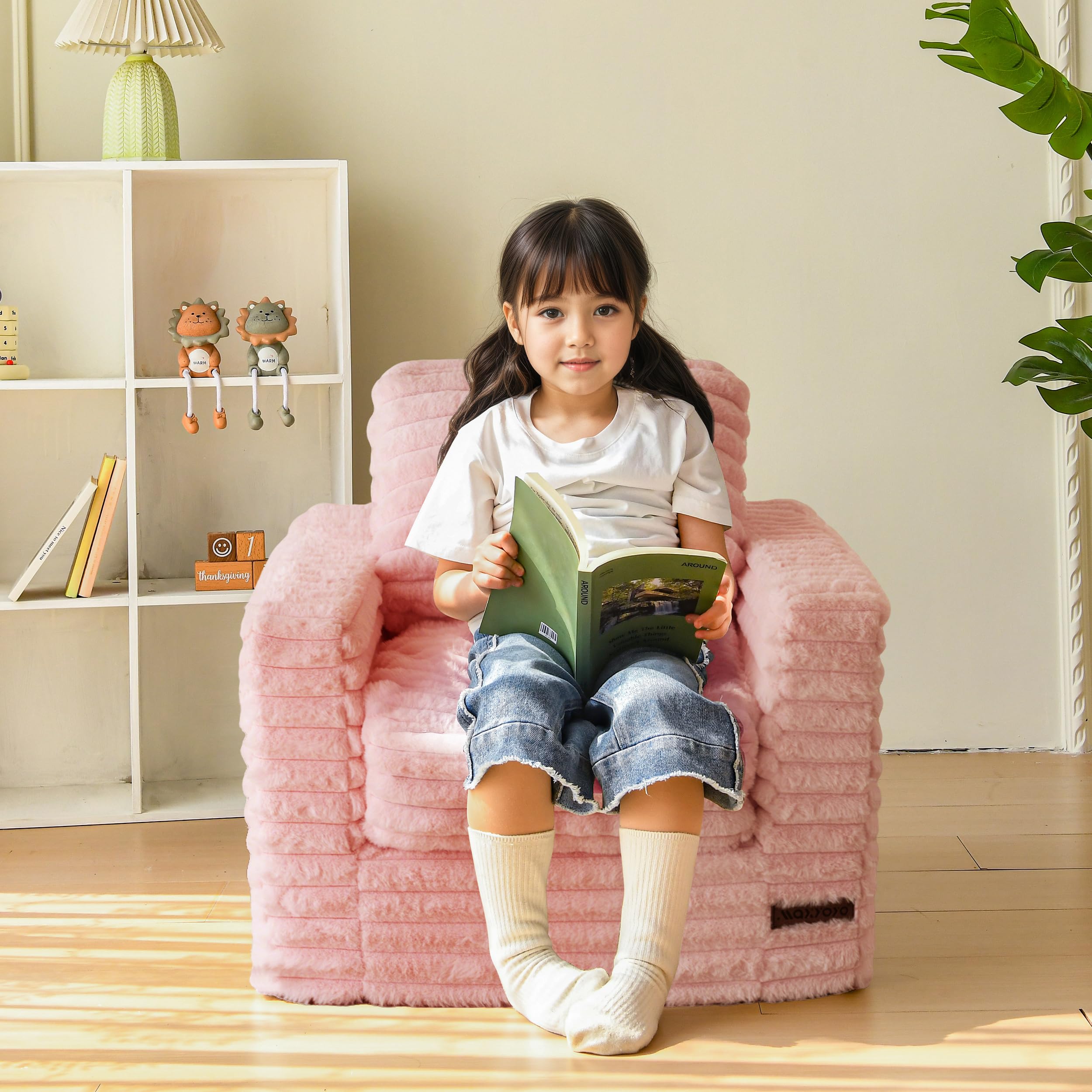 Kids Bean Bag Chair with Pillows and Armrests