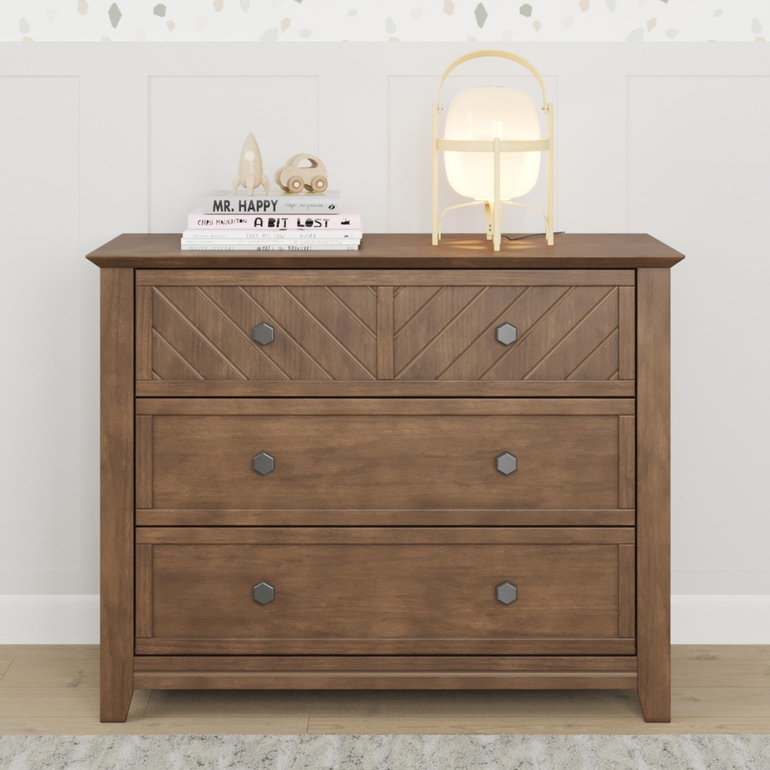 Child Craft Atwood Crib, Dresser and Chest Nursery Set, 3-Piece, Includes 4-in-1 Convertible Crib, Dresser and Chest, Grows with Your Baby (Cocoa Bean Brown)