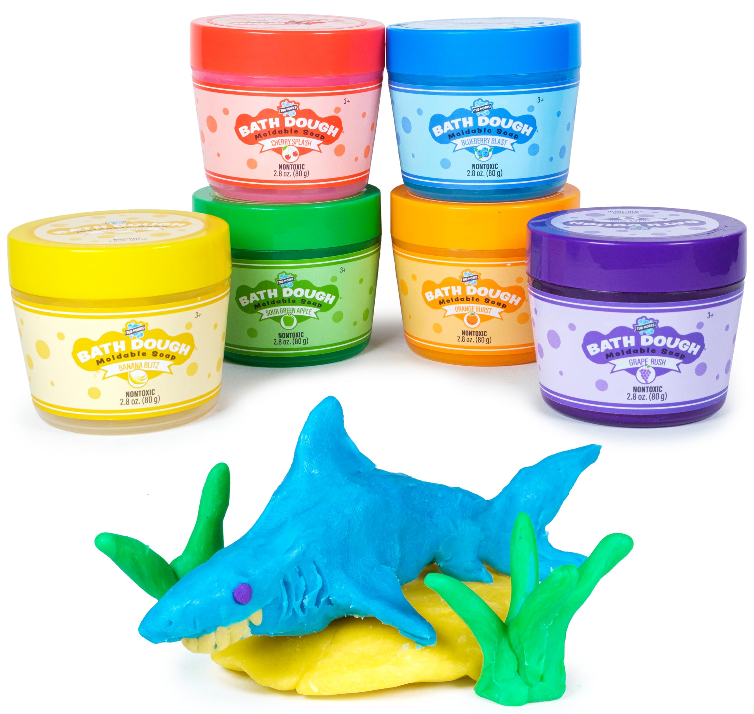 Bath Dough™ Moldable Kids Soap Bath Toy, Variety 6 Pack | Shape