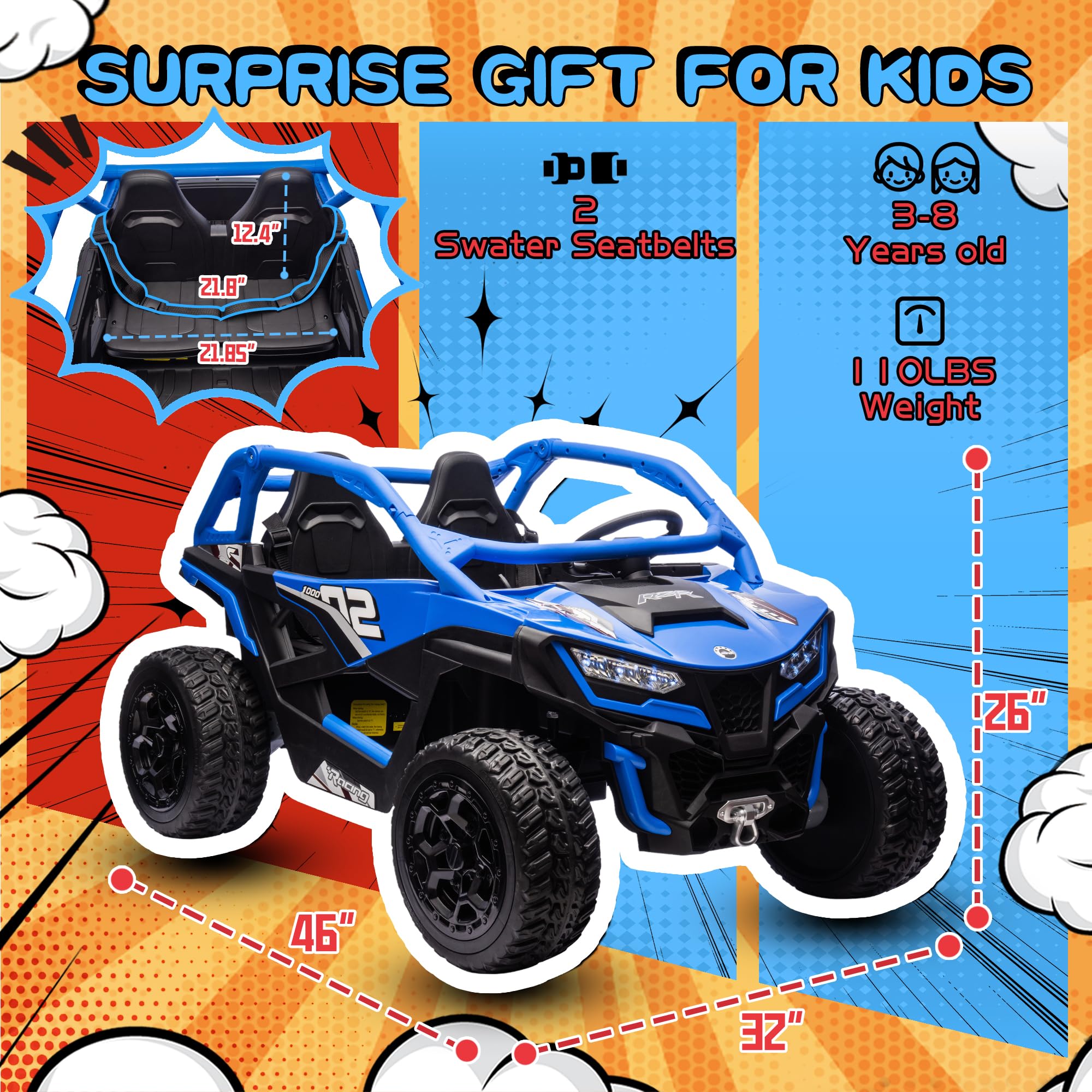 24V Dual Motor Ride-On Car for Kids