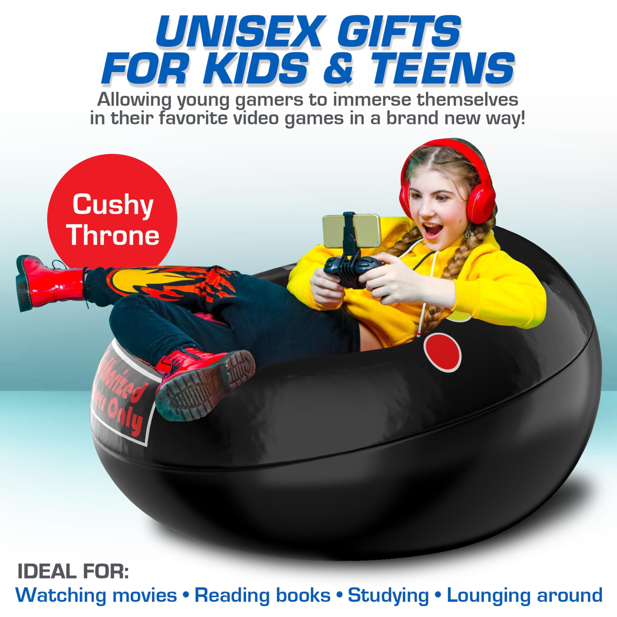 Inflatable Gaming Chair for Kids 8-12