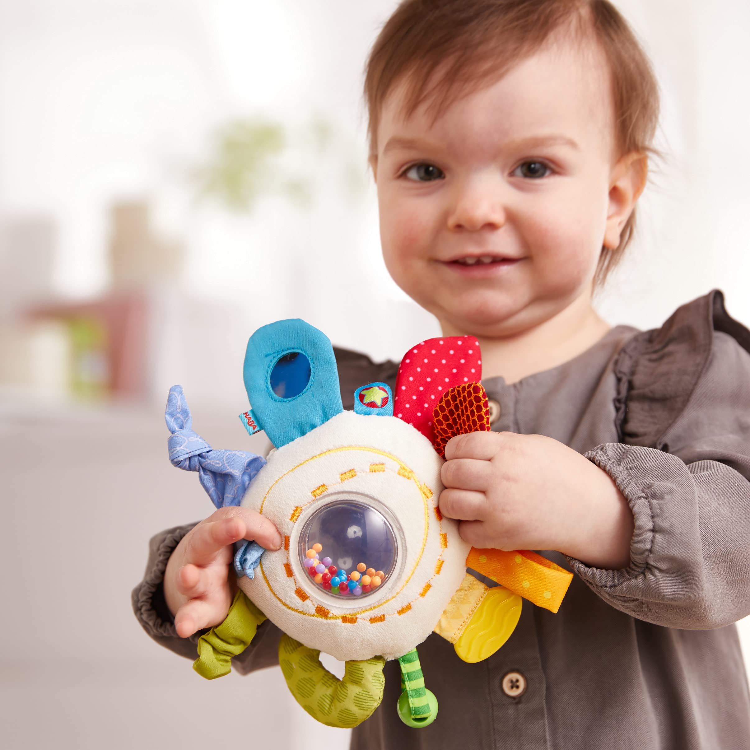 Teether Cuddly Rainbow Round - Soft Activity Toy with Rattling & Teething Elements