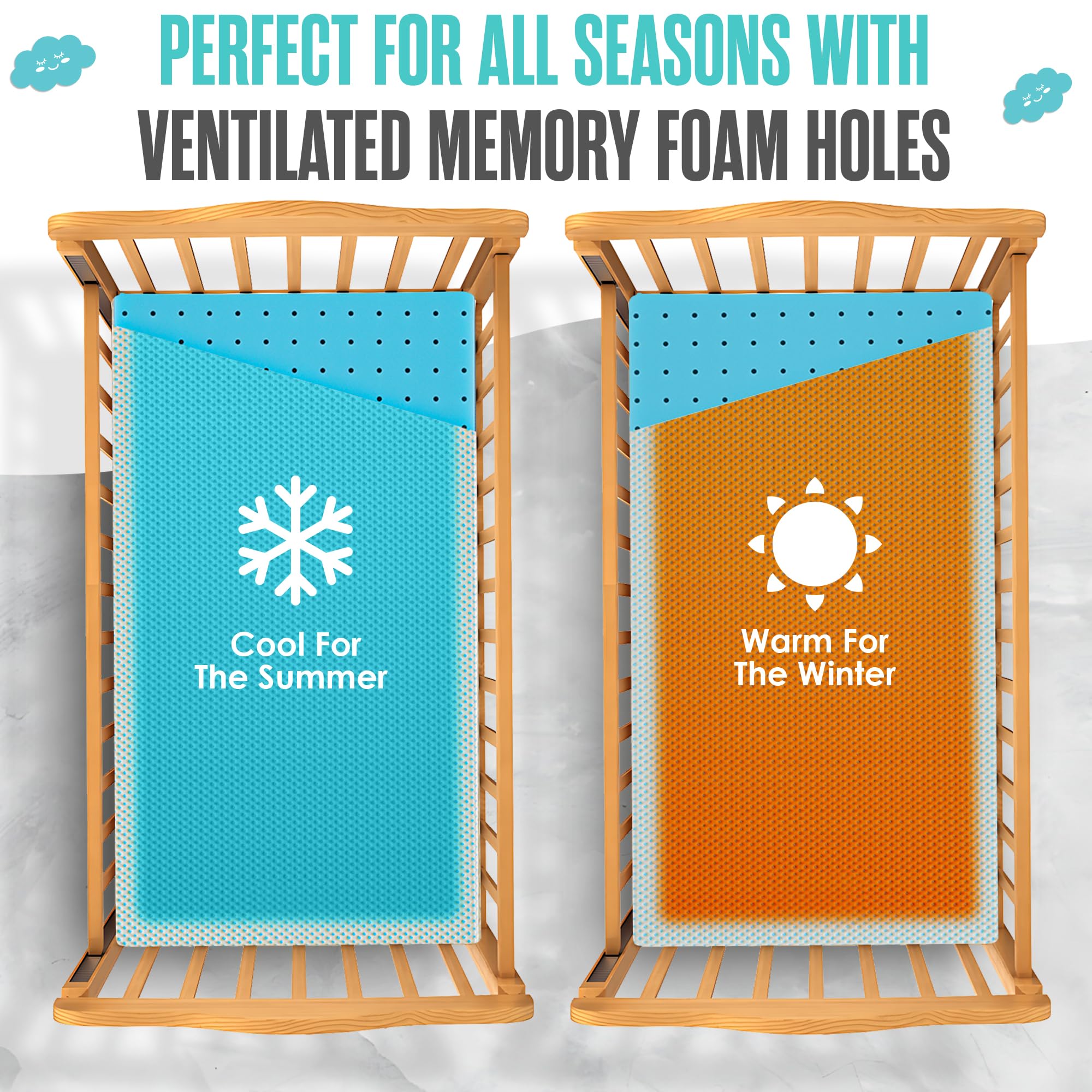 6" Dual-Sided Memory Foam Crib Mattress