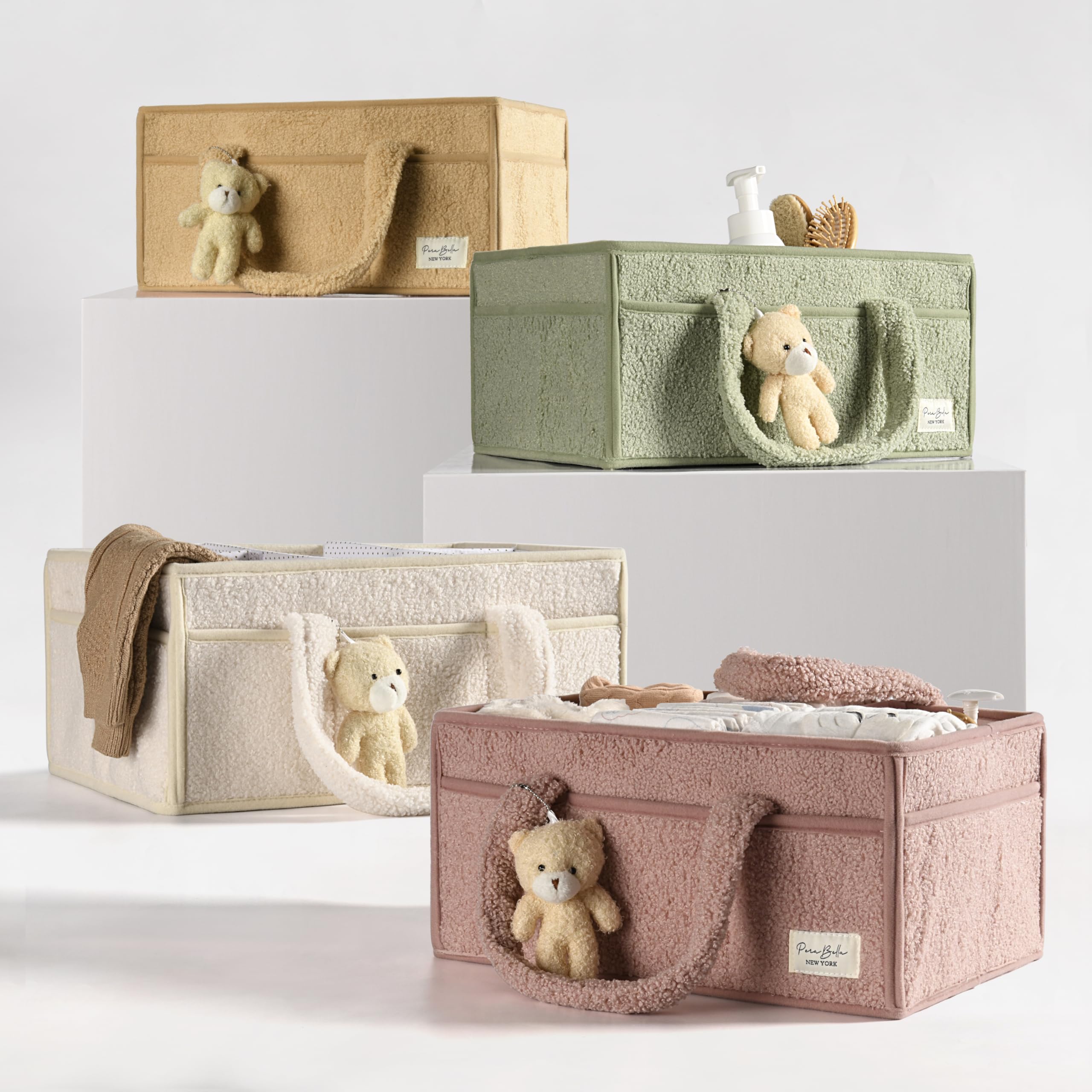 Baby Diaper Caddy Organizer with Handle, Boy & Girl Shower