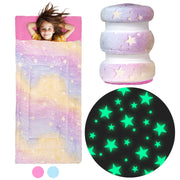 Glowing Stars Sleeping Bag for Kids - Ages 3+ Soft Toddler Girl