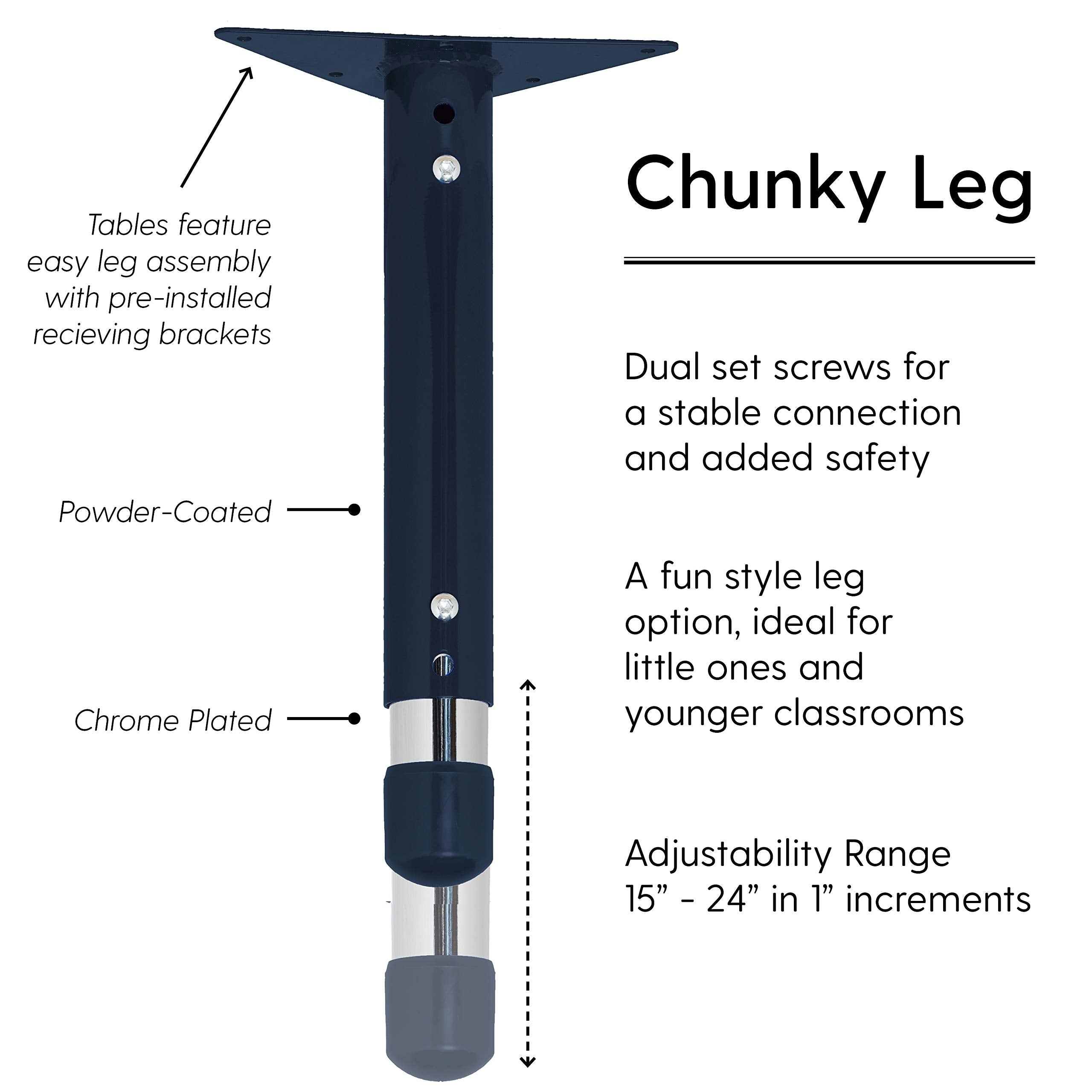 Half Moon Activity Table 36x72 Adjustable Height