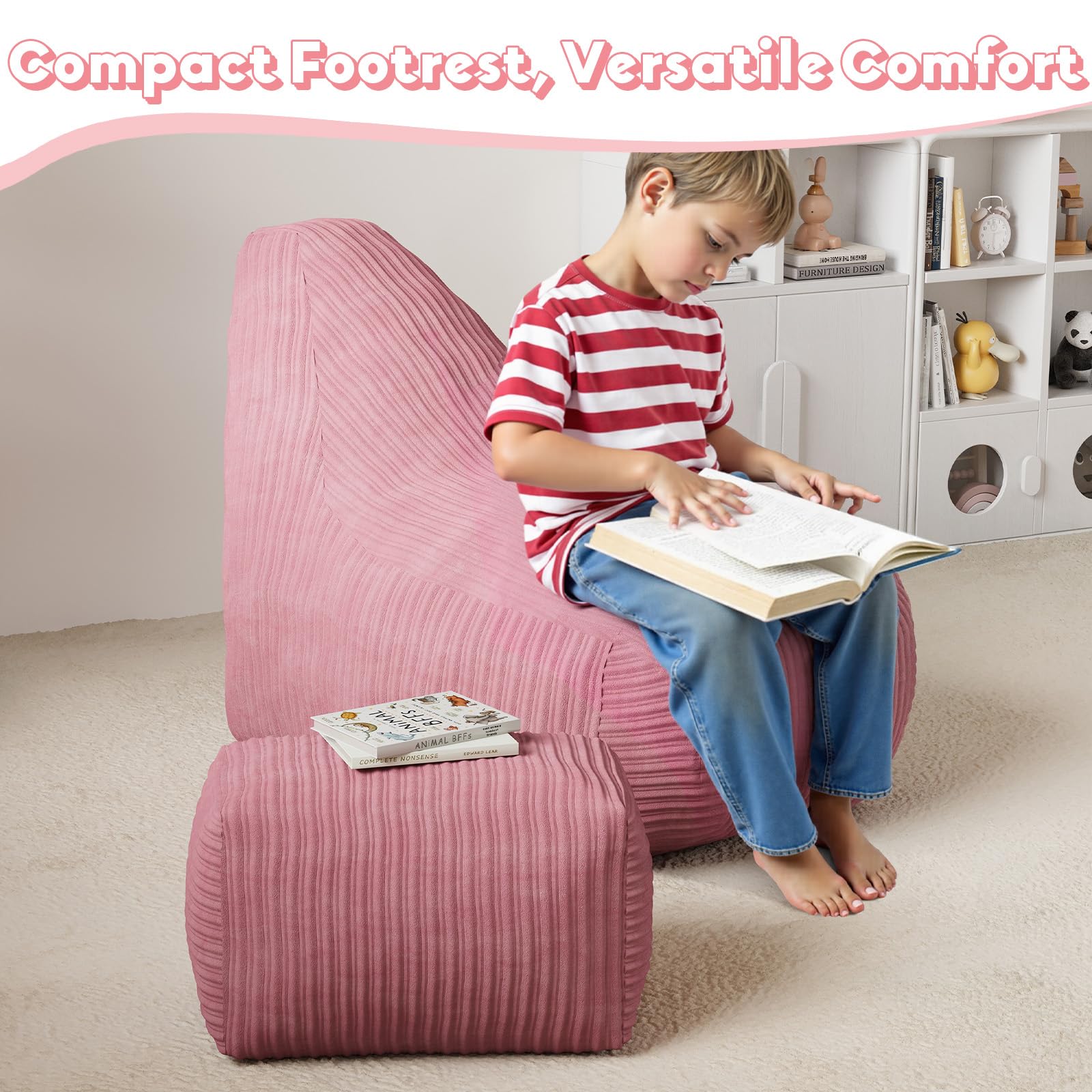 Kids Bean Bag Chair with Ottoman