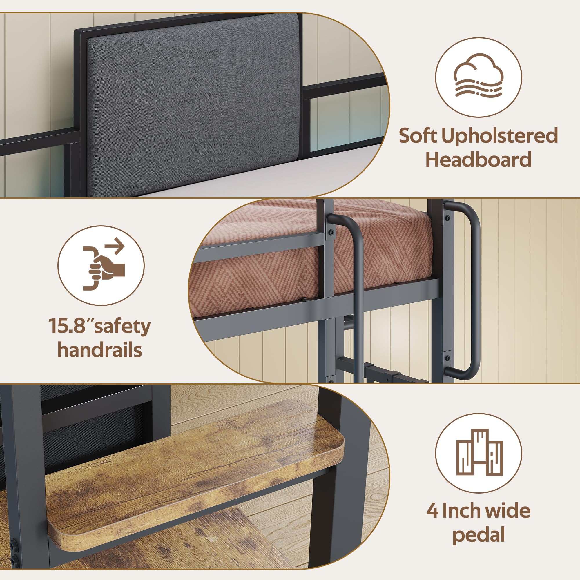 Twin Loft Bed with Desk and Storage Drawers