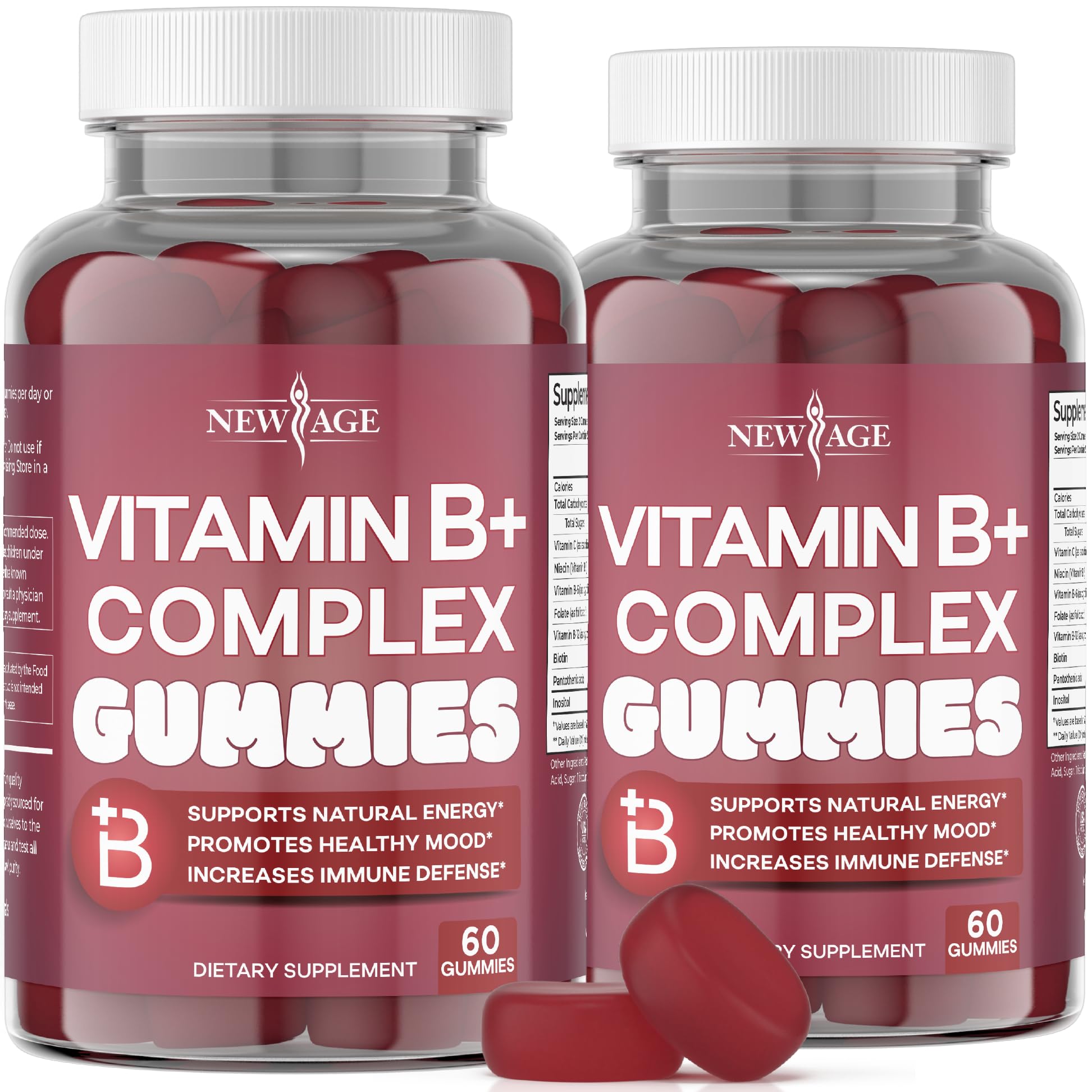 Vitamin B Complex Gummies with Vitamin B3, B6, & B12 – with Biotin