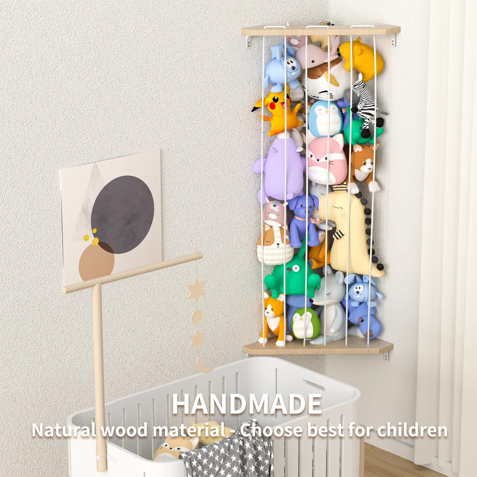 Corner Stuffed Animal Storage Organizer