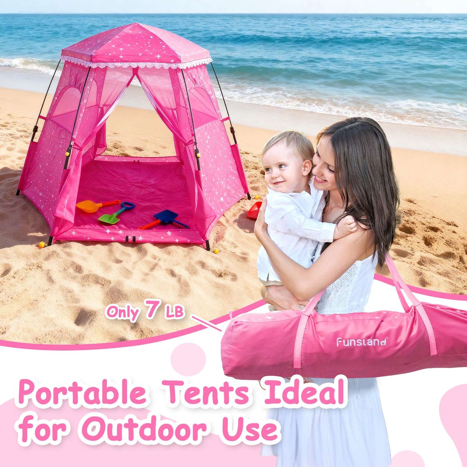 Princess Pop-Up Play Tent for Girls Indoor Outdoor