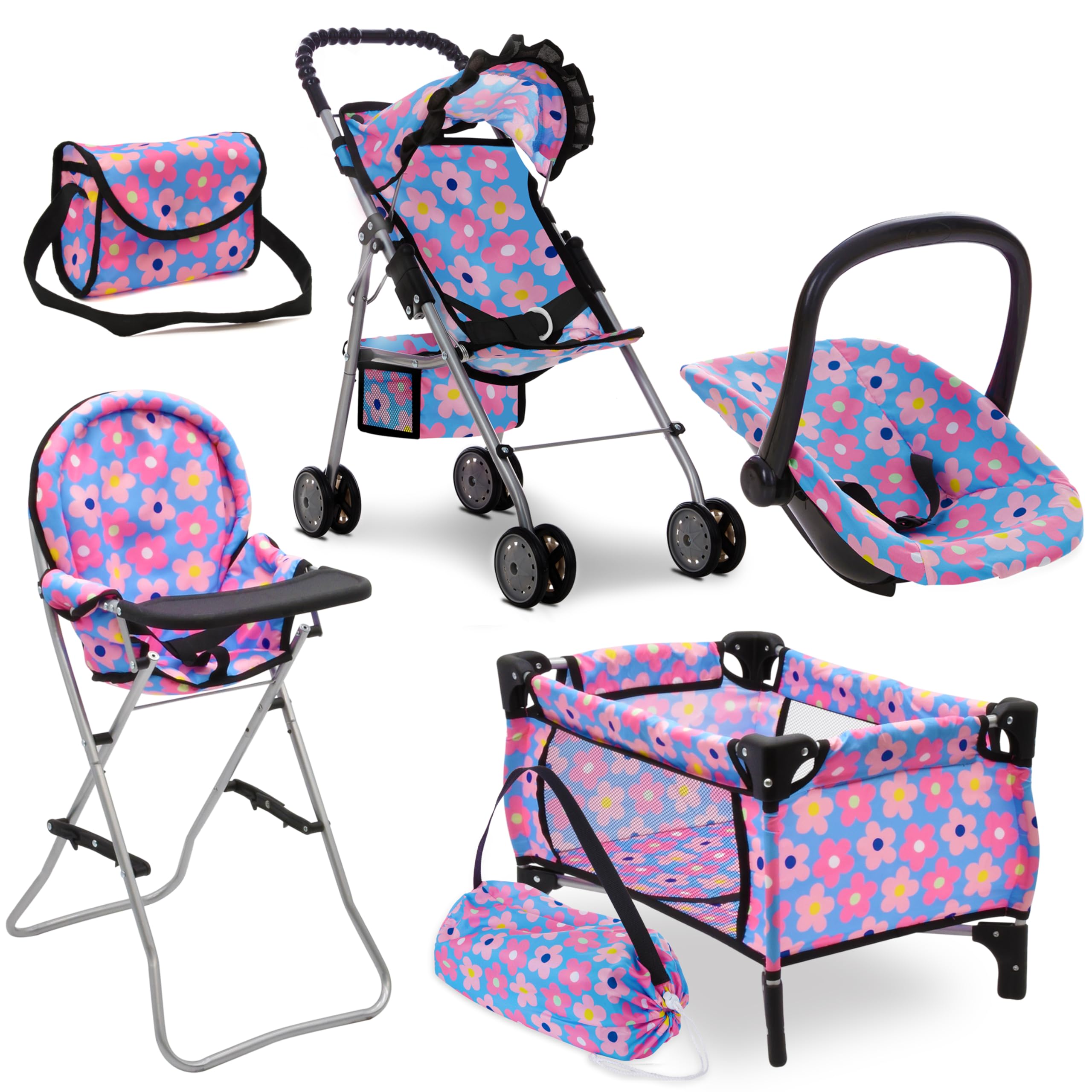 Baby Doll Stroller Bed and Seat Nursery Playset